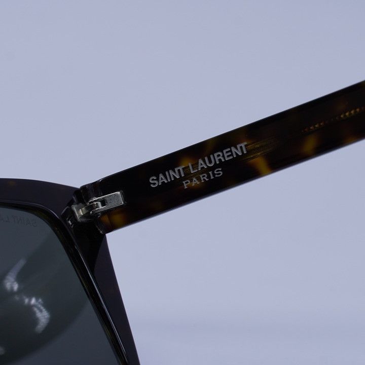 Saint Laurent Paris Saint Laurent SL 1 SLIM 002 Sunglasses Havana Square Frame Size ONE SIZE - 8 Thumbnail