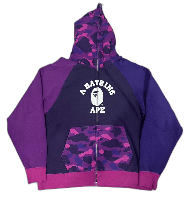 Bape Bape Purple Camo Full Zip Jacket Size US XXL / EU 58 / 5 - 1 Thumbnail
