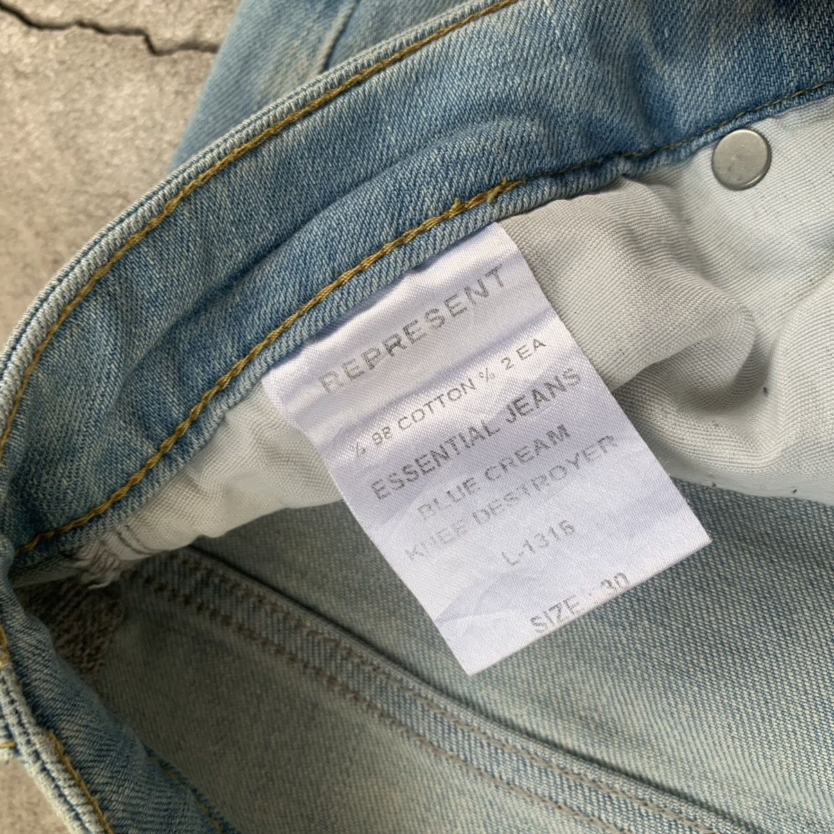 Represent Clo. Represent Knee Destroyer denim indigo jeans pants Size US 30 / EU 46 - 6 Thumbnail