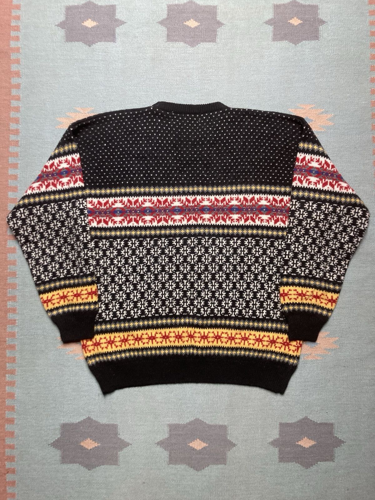 Izod × Vintage Izod sweater wool knit snowflake Birds Eye Icelandic Nord XL Size US XL / EU 56 / 4 - 2 Thumbnail