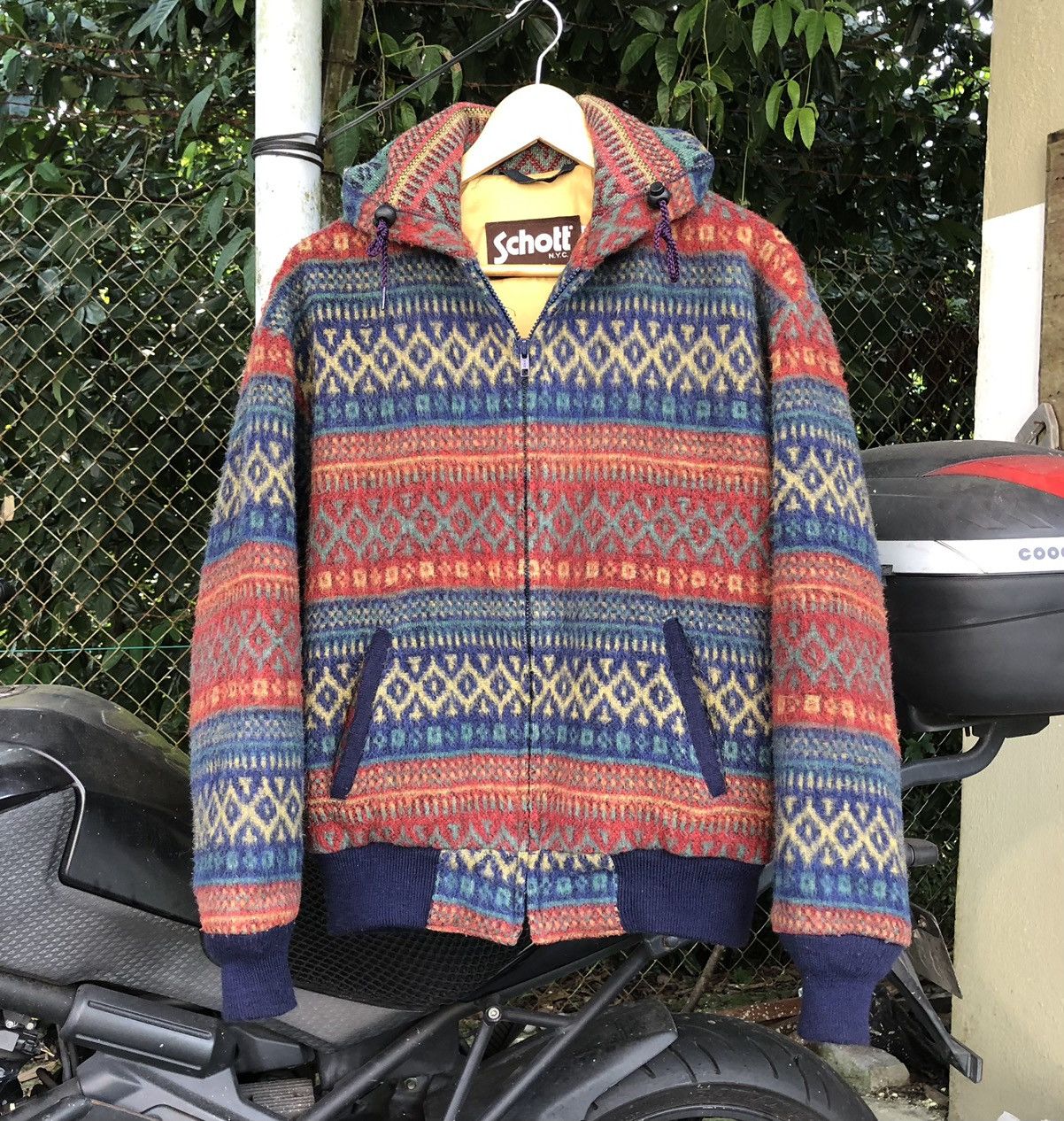 Schott VTG Schott NYC Wool Navajo Blanket Bomber Jacket Made In 🇺🇸 Size US M / EU 48-50 / 2 - 3 Thumbnail