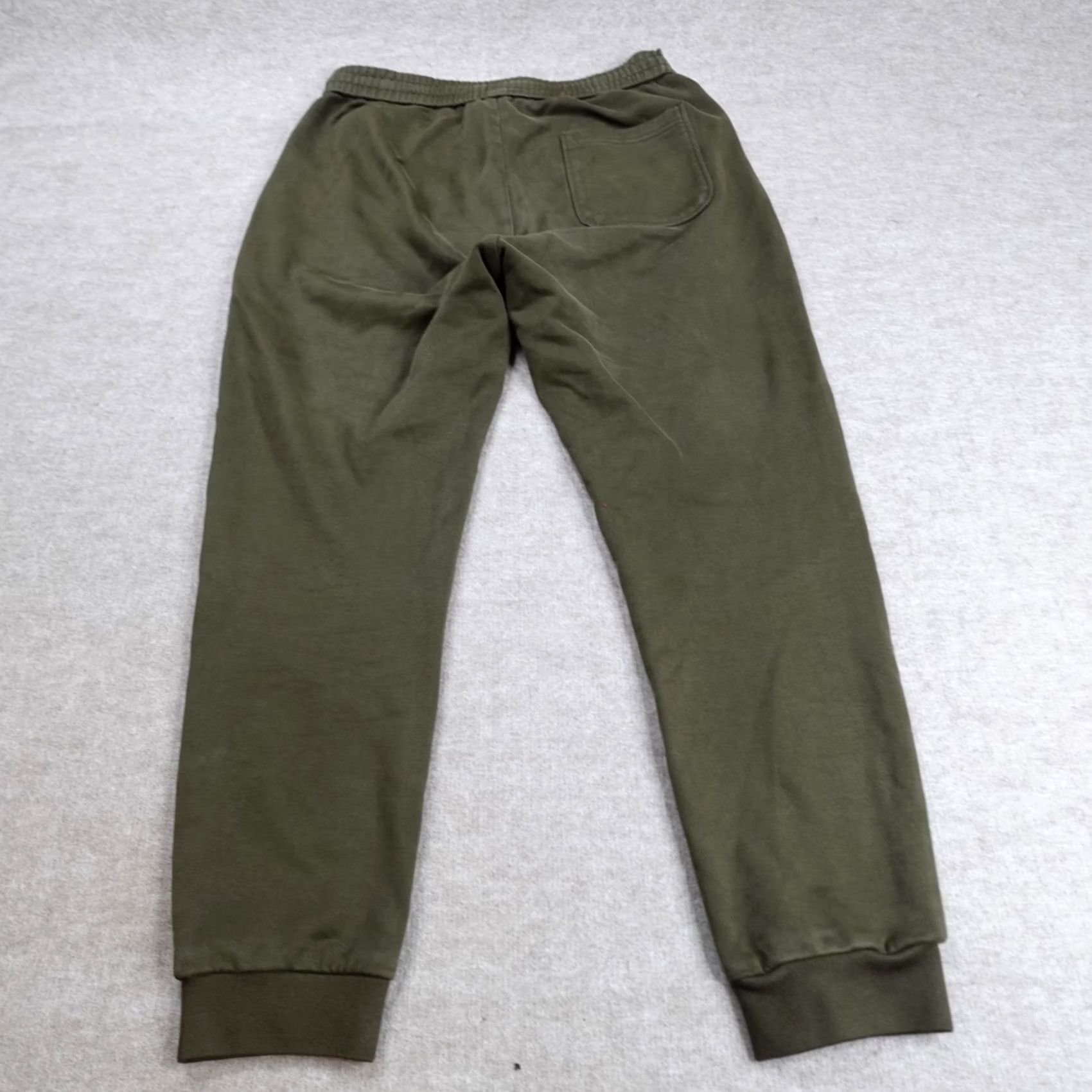 Vintage Spier & Mackay Mens Jogger Pants Medium Green Solid Cotton Drawstring Size US 31 - 2 Thumbnail
