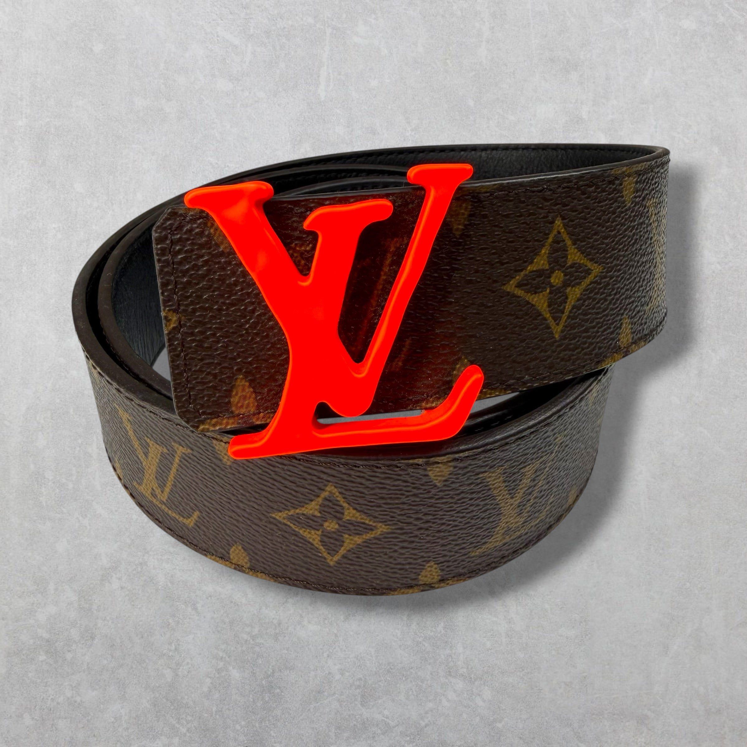 Louis Vuitton Louis Vuitton Orange LV Shape 40MM Monogram Belt 34 (95) Size 36 - 1 Thumbnail