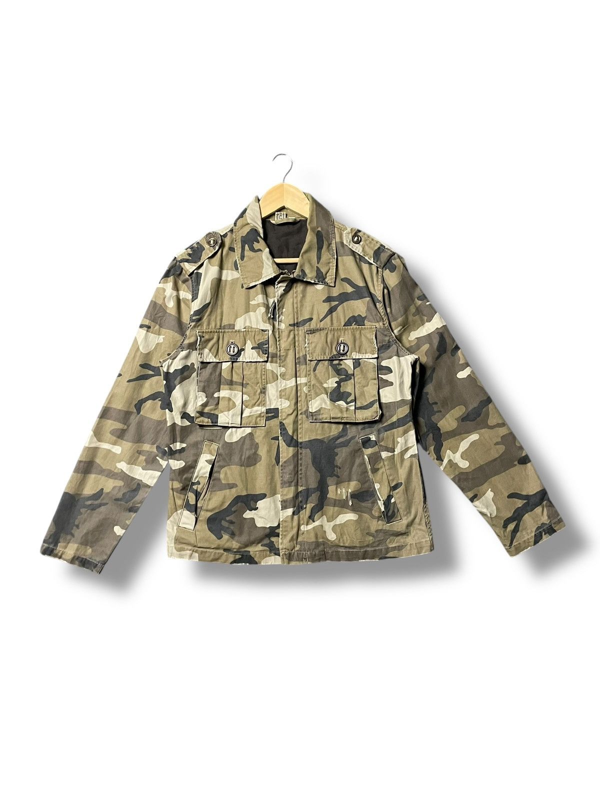 Japanese Brand × Vintage Japanese Brand Military Camo Double Pocket Jacket(44) Size US XS / EU 42 / 0 - 1 Thumbnail