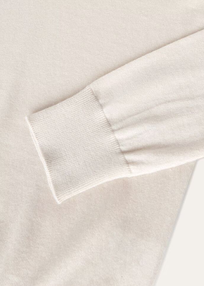 Loro Piana o1w1db10724 New Piuma V-Neck Sweater in Off White Size XL / US 12-14 / IT 48-50 - 7 Thumbnail