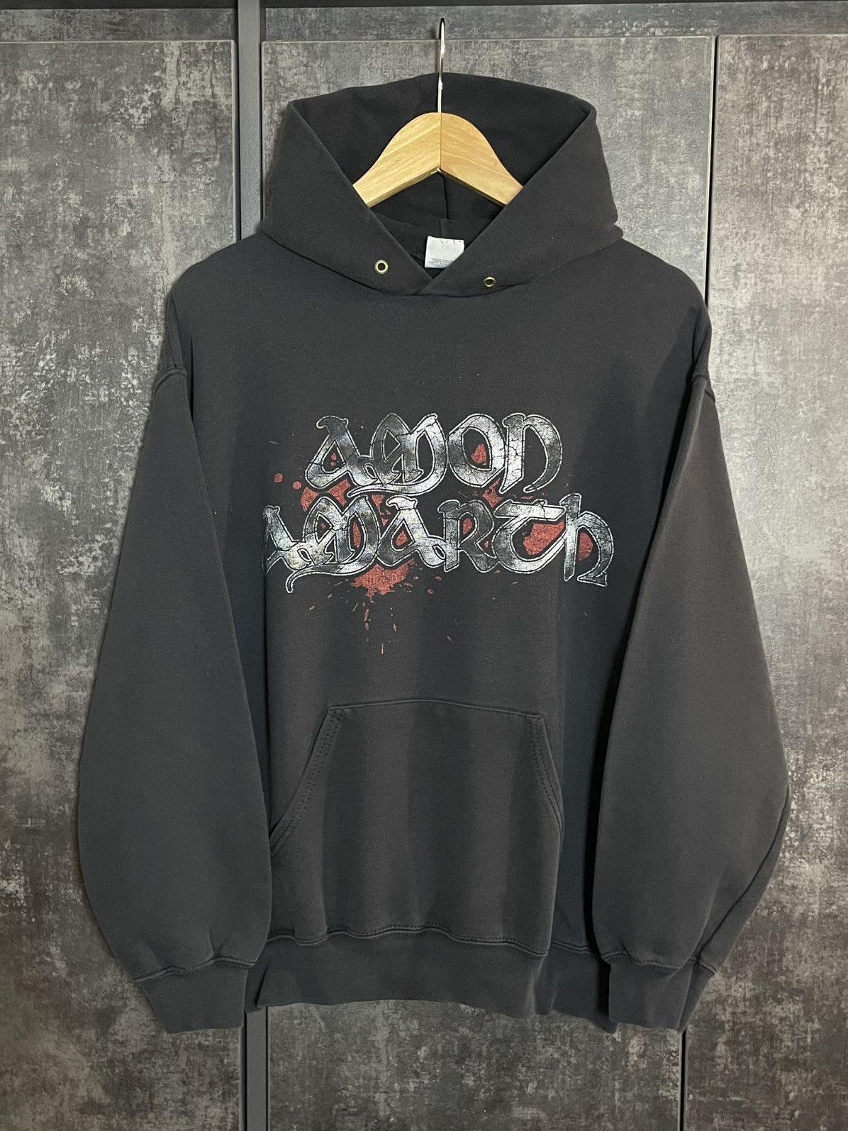 Vintage Vintage Amon Amarth Faded Hoodie Rock Darkthrone Deftones Ys Size US M / EU 48-50 / 2 - 3 Thumbnail