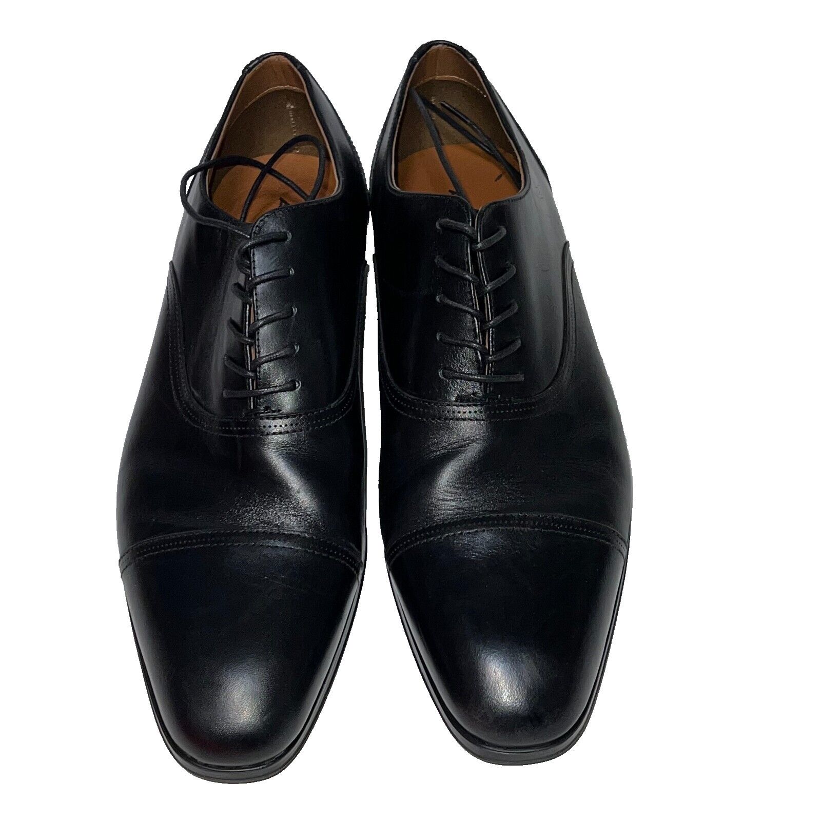 Aldo Aldo Black Leather Cap Toe Lace Dress Oxfords Men's 44 / 11 Size US 11 / EU 44 - 3 Thumbnail