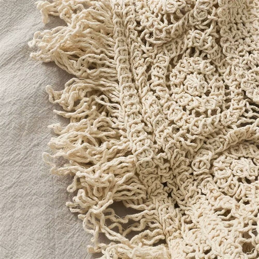 Other Cream Handmade Crochet Lace Halter Bralette Top, Crop Top Size ONE SIZE - 6 Thumbnail