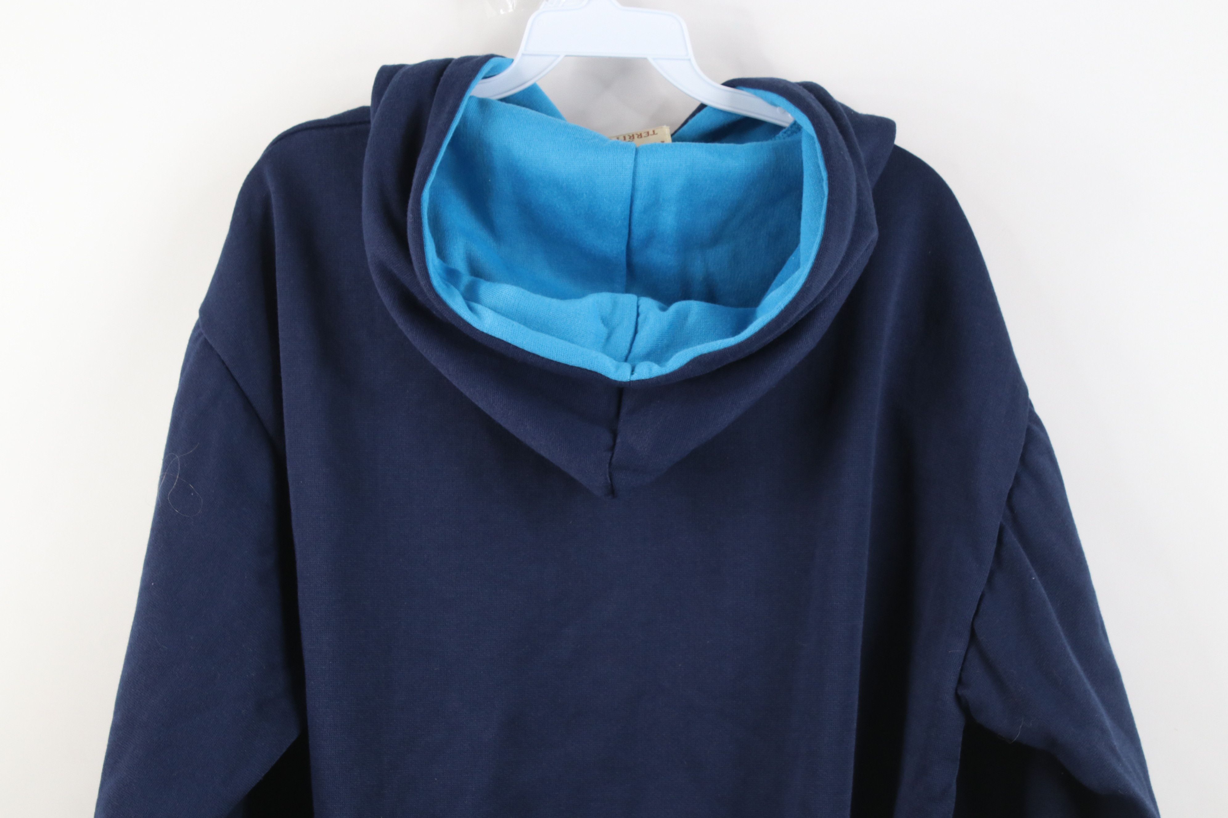 Vintage Deadstock Vintage 90s Streetwear Hoodie Sweatshirt Blue Size US M / EU 48-50 / 2 - 11 Thumbnail