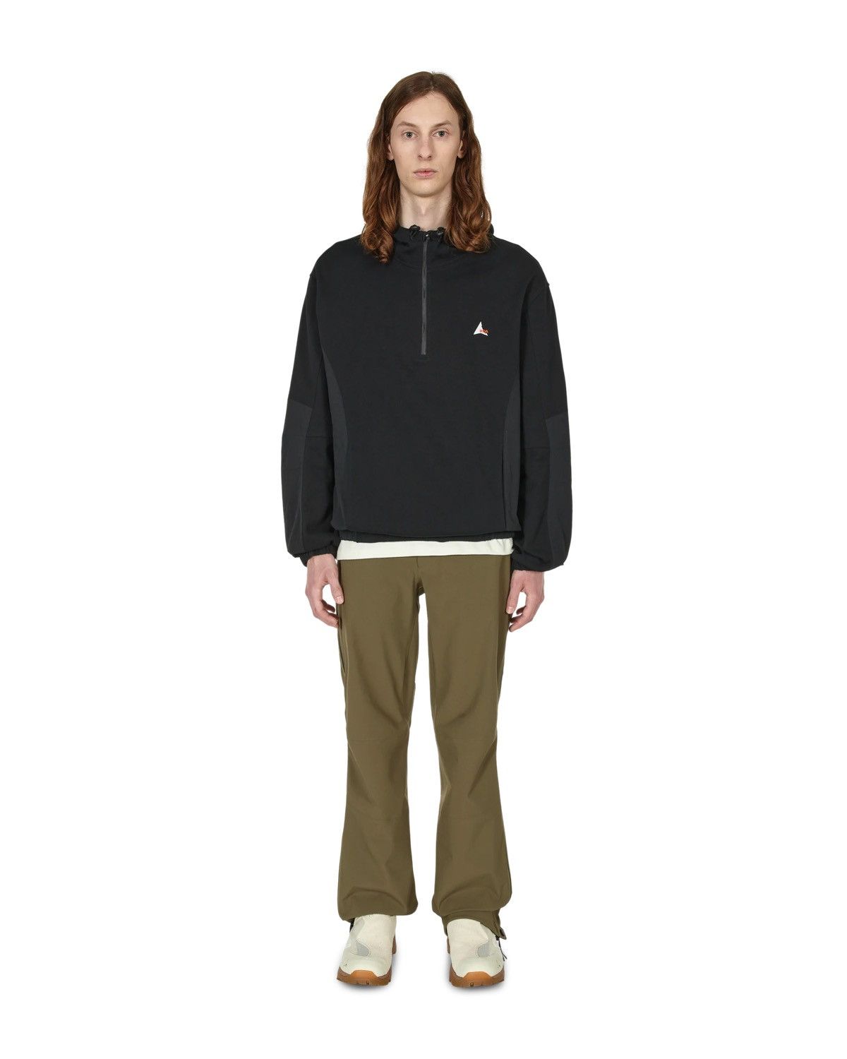 ROA ($345 Retail) ROA Paneled Half-Zip Cotton & Nylon Hoodie Size US S / EU 44-46 / 1 - 2 Thumbnail