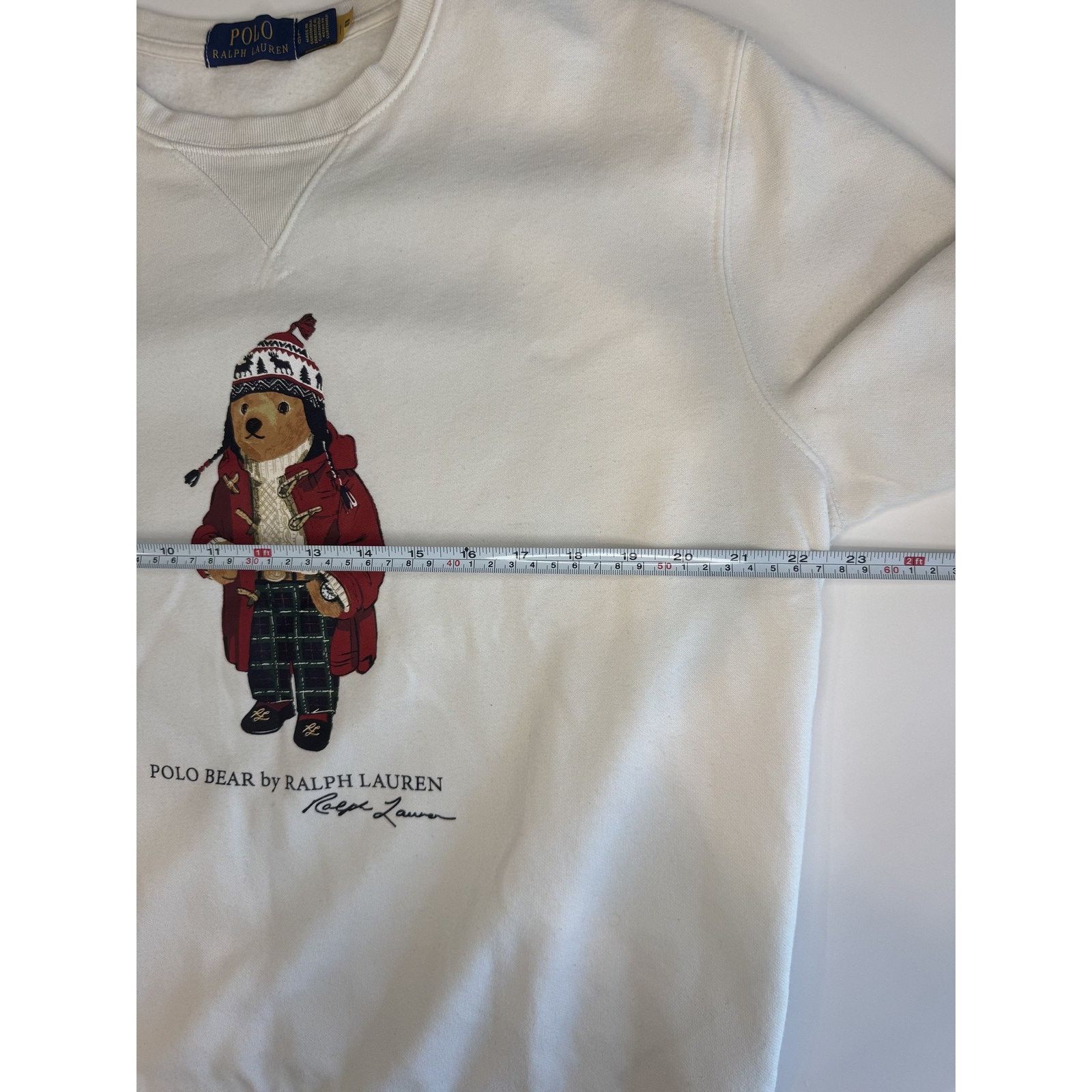 Polo Ralph Lauren Polo Ralph Lauren Polo Bear Sweatshirt White Crewneck Size US L / EU 52-54 / 3 - 6 Thumbnail