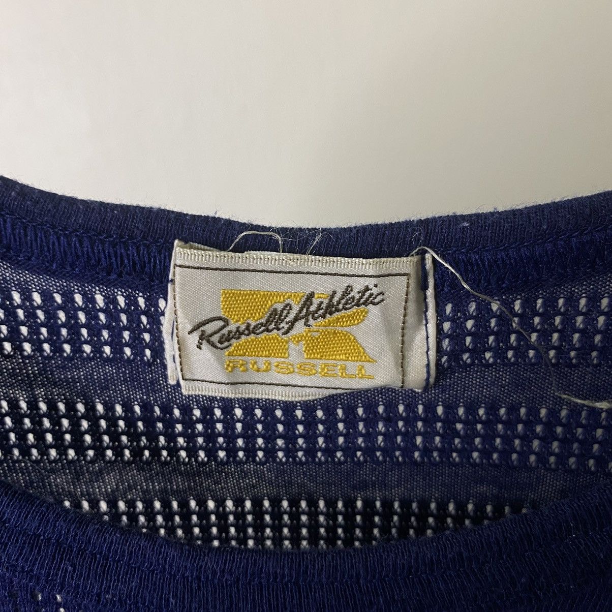 Russell Athletic Vintage 1990s Russell Athletic x Mizuno Navy Blank Tee Size US M / EU 48-50 / 2 - 3 Thumbnail