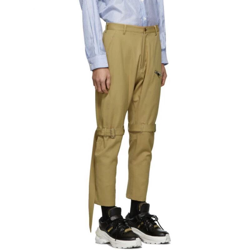 Sulvam sulvam Wool Strap Double Back Zip Pants Size US 34 / EU 50 - 1 Thumbnail