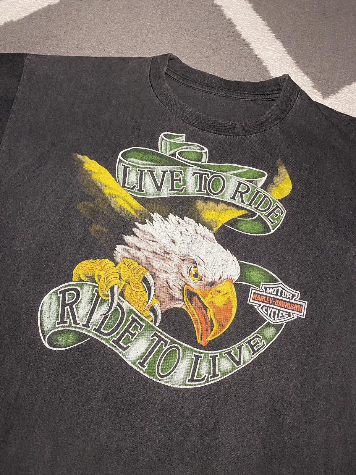 Harley Davidson × Vintage Vintage 80’s 90’s Single Stitch Harley Davidson T-shirt Tee Size US M / EU 48-50 / 2 - 6 Thumbnail