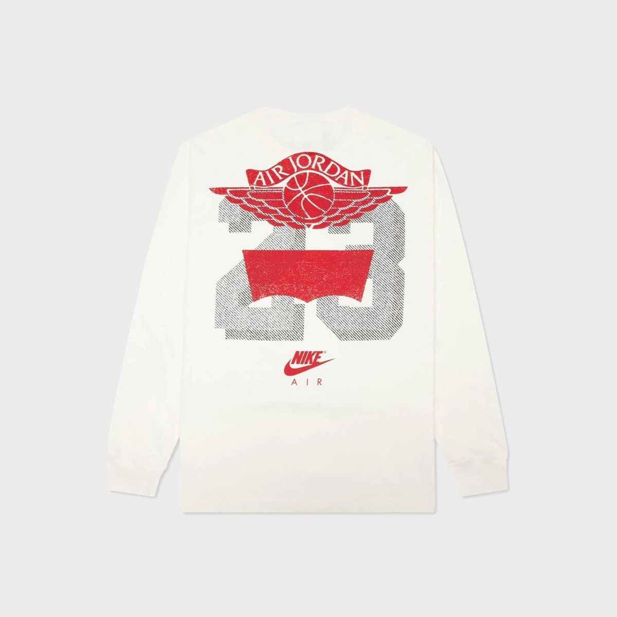 Jordan Brand × Levi's Air Jordan Levi's Long-Sleeve Tee Ivory/Black/University Red Size US XL / EU 56 / 4 - 5 Thumbnail