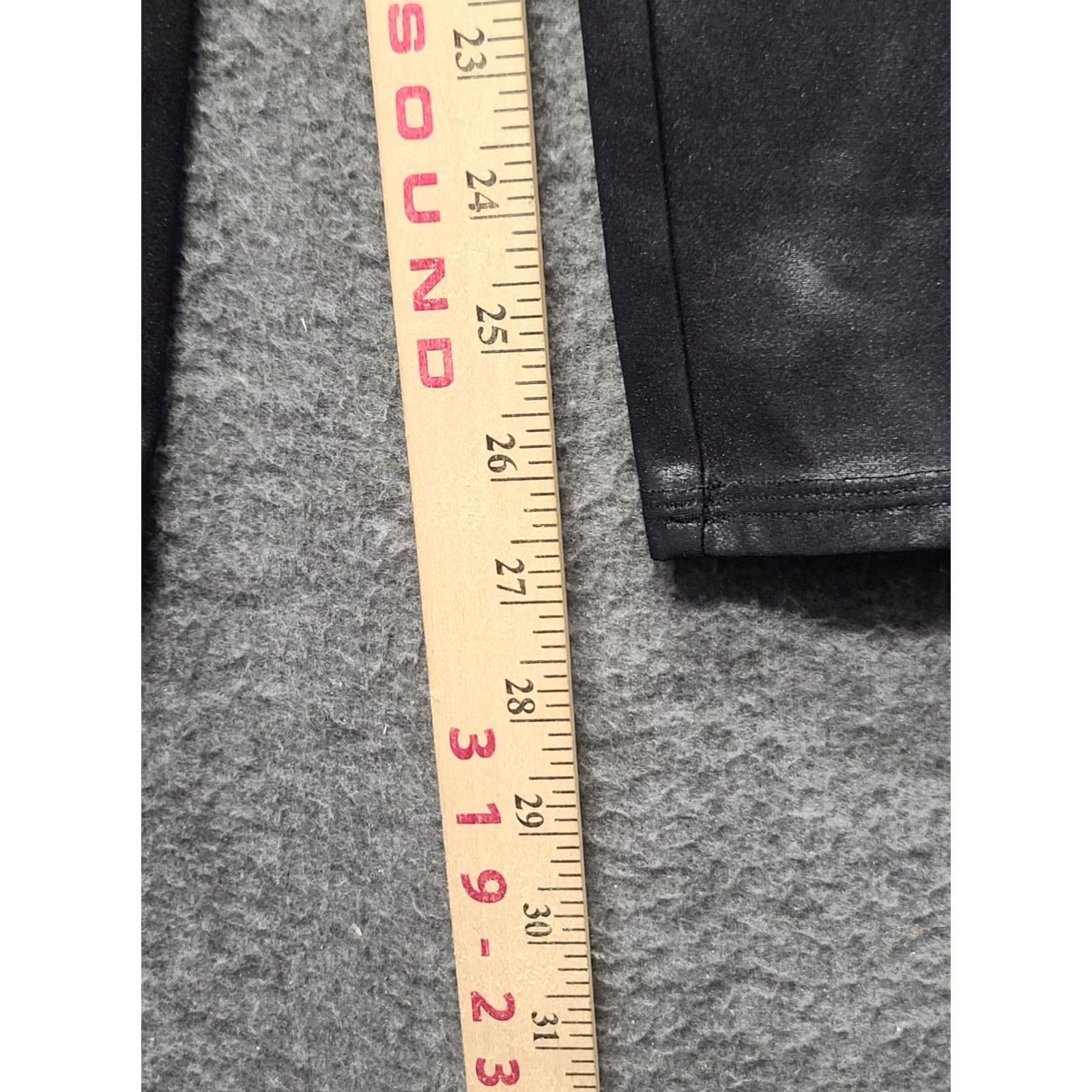 Spanx Spanx Leggings Womens XL High Rise Faux Leather Shaping Slimming No Camel Toe Black Nylon Spandex Tights Size 40" / US 18 - 5 Thumbnail