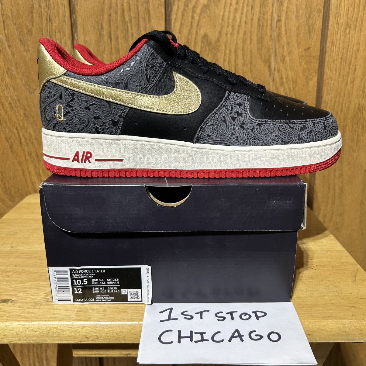 Nike Nike Air Force 1 Low ‘07 LX Spades DJ5184-001 Men’s 10.5 NEW Size US 10.5 / EU 43-44 - 1 Thumbnail