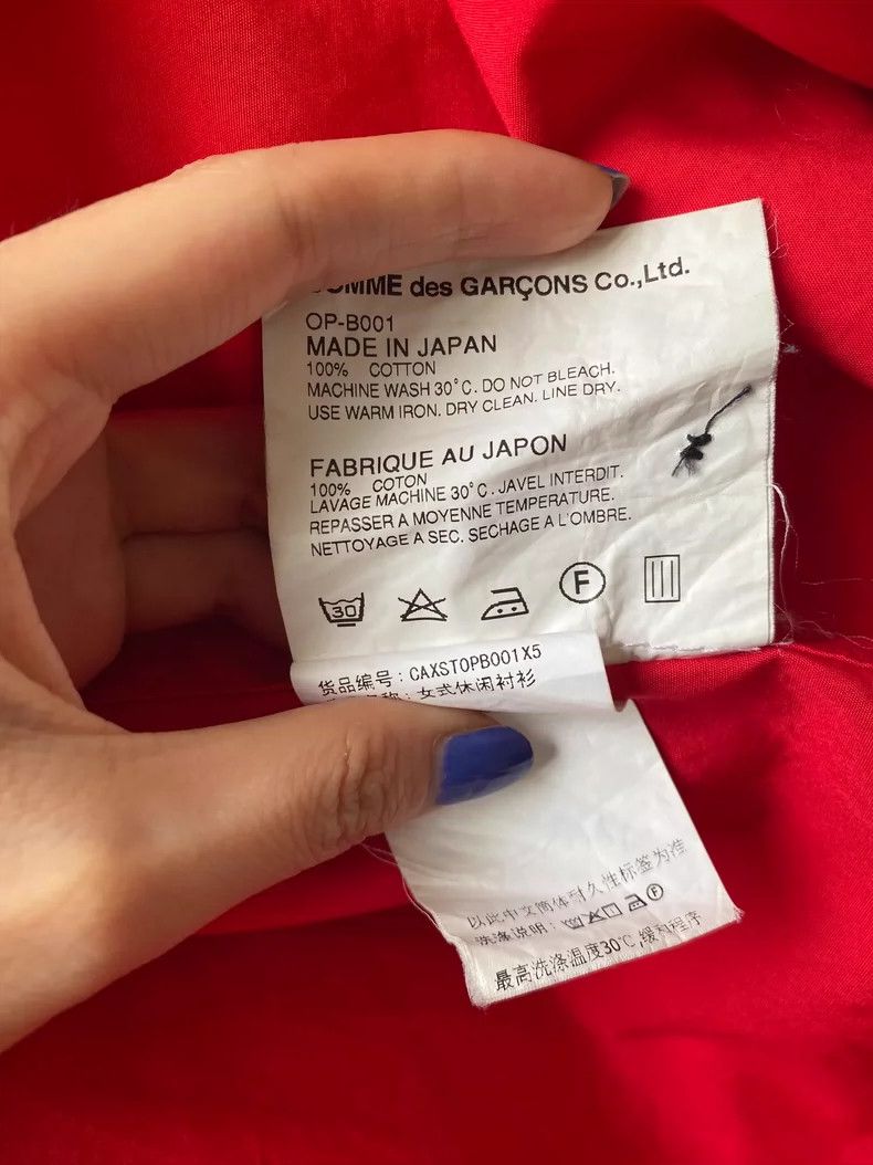Comme Des Garcons Red Shirt