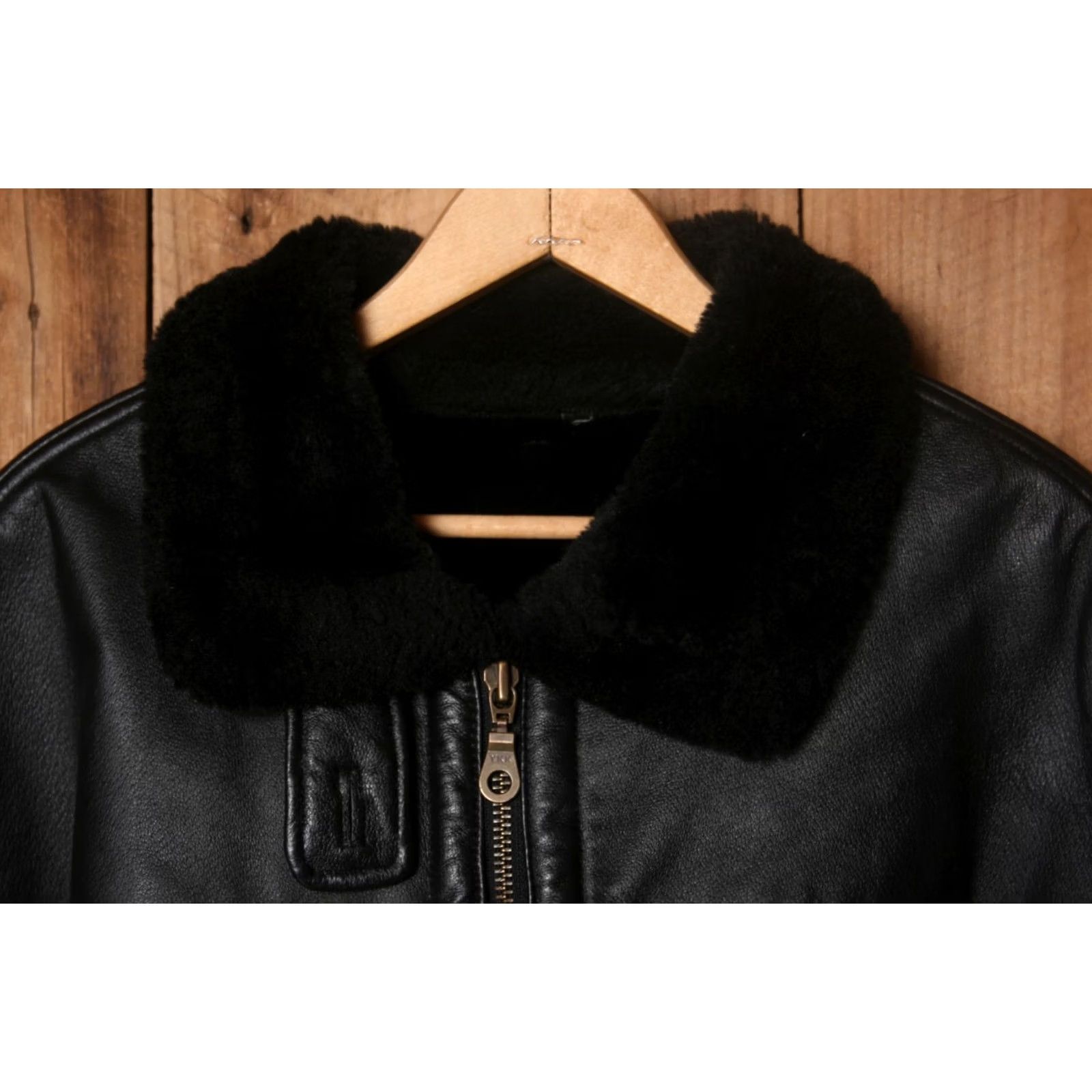 Vintage VINTAGE Wilsons Leather Bomber Jacket Shirt Men M Black Faux Fur Lining 90s Shine Size US M / EU 48-50 / 2 - 2 Thumbnail