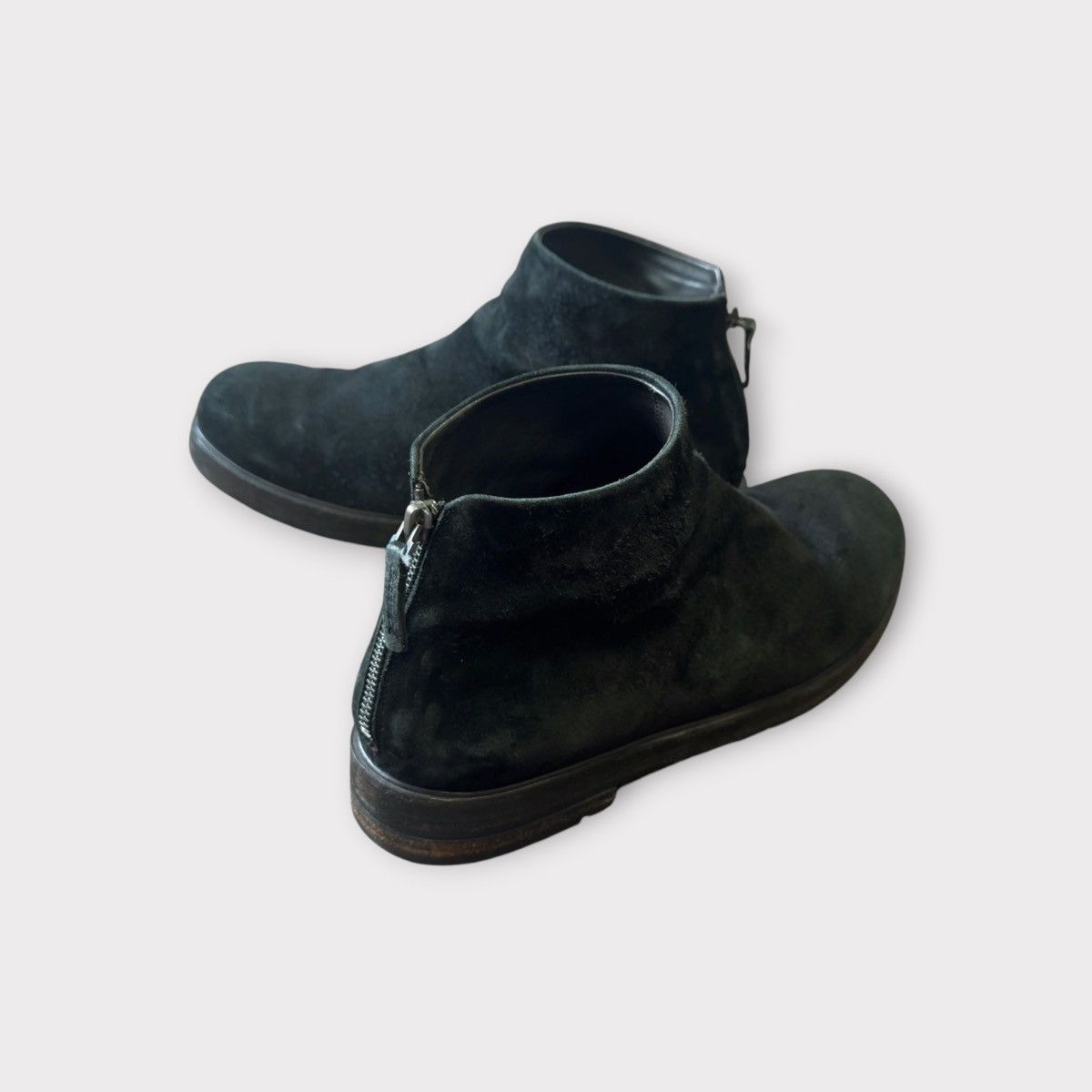 Marsell Marsèll Black Suede Leather Ankle Boot Back Zip Size US 10 / EU 43 - 5 Thumbnail