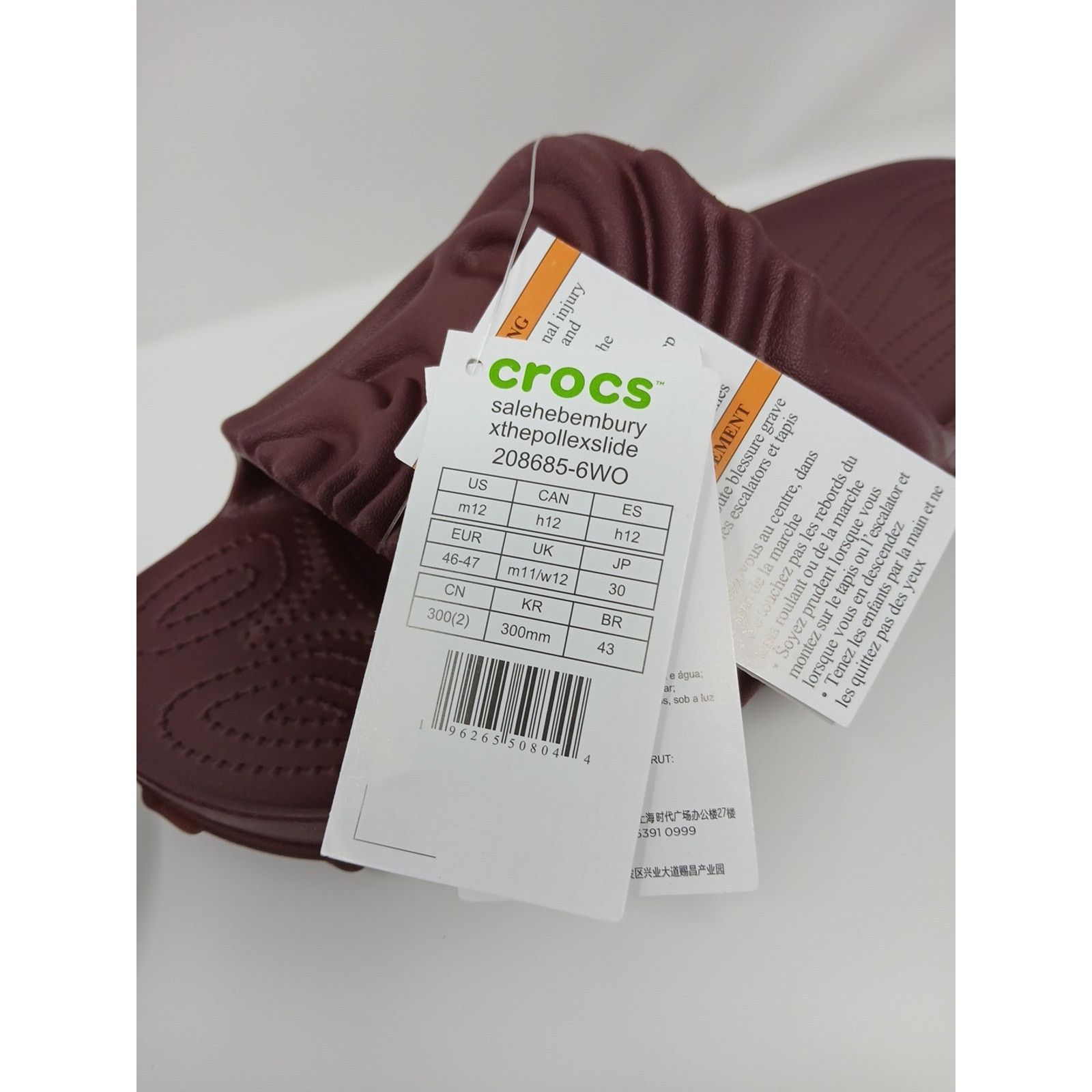 Crocs Crocs POLLEX SLIDE BY SALEHE BEMBURY Men's US Size 12 NEW Size US 12 / EU 45 - 14 Thumbnail
