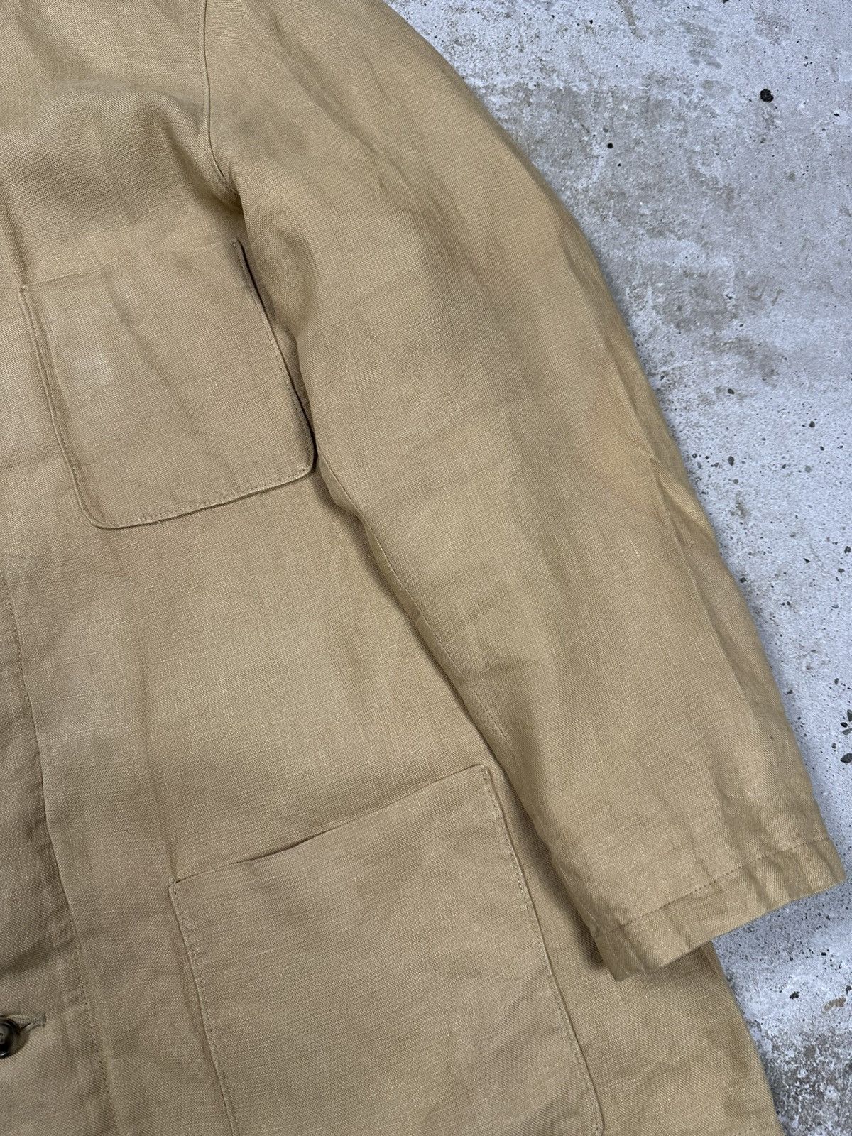 Gant Vintage 90s Gant USA Linen French Chore Coat Jacket Size US XL / EU 56 / 4 - 4 Thumbnail