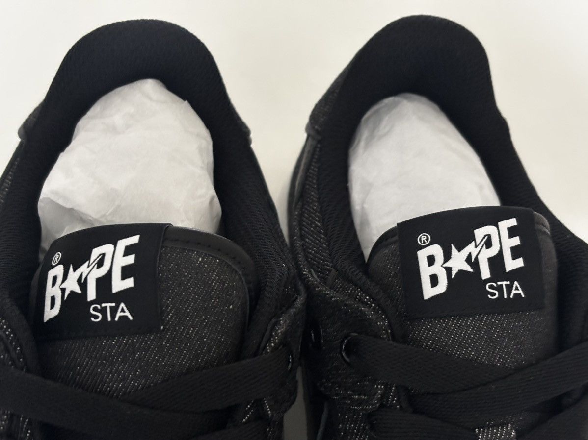 Bape Authentic ape bape sk8 sta denim black US 9 new Size US 9 / EU 42 - 4 Thumbnail