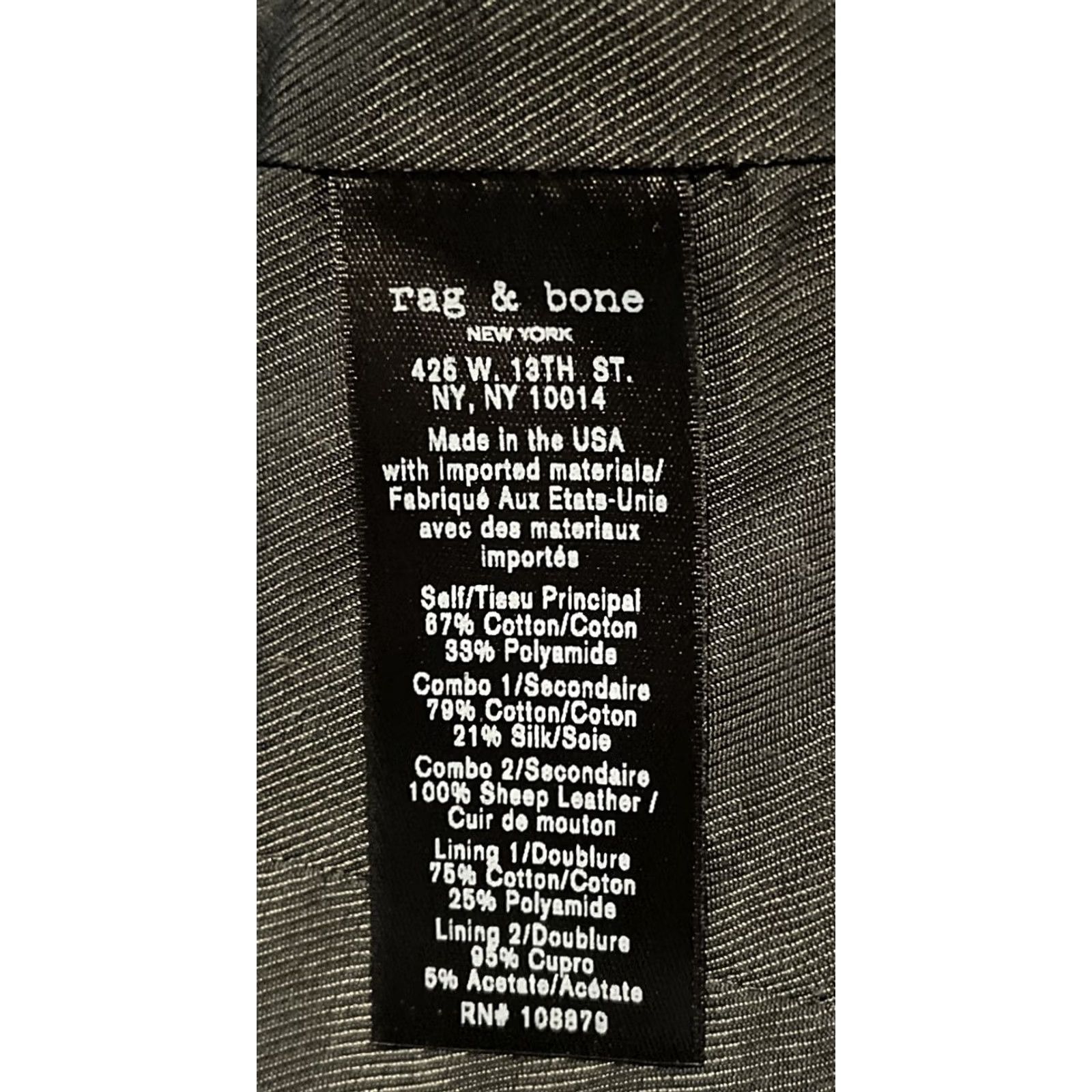 Rag & Bone rag & bone Womens Jacket Black Cropped Open Coat Lined Size 0 Trim USA Made in USA Size XS / US 0-2 / IT 36-38 - 5 Thumbnail