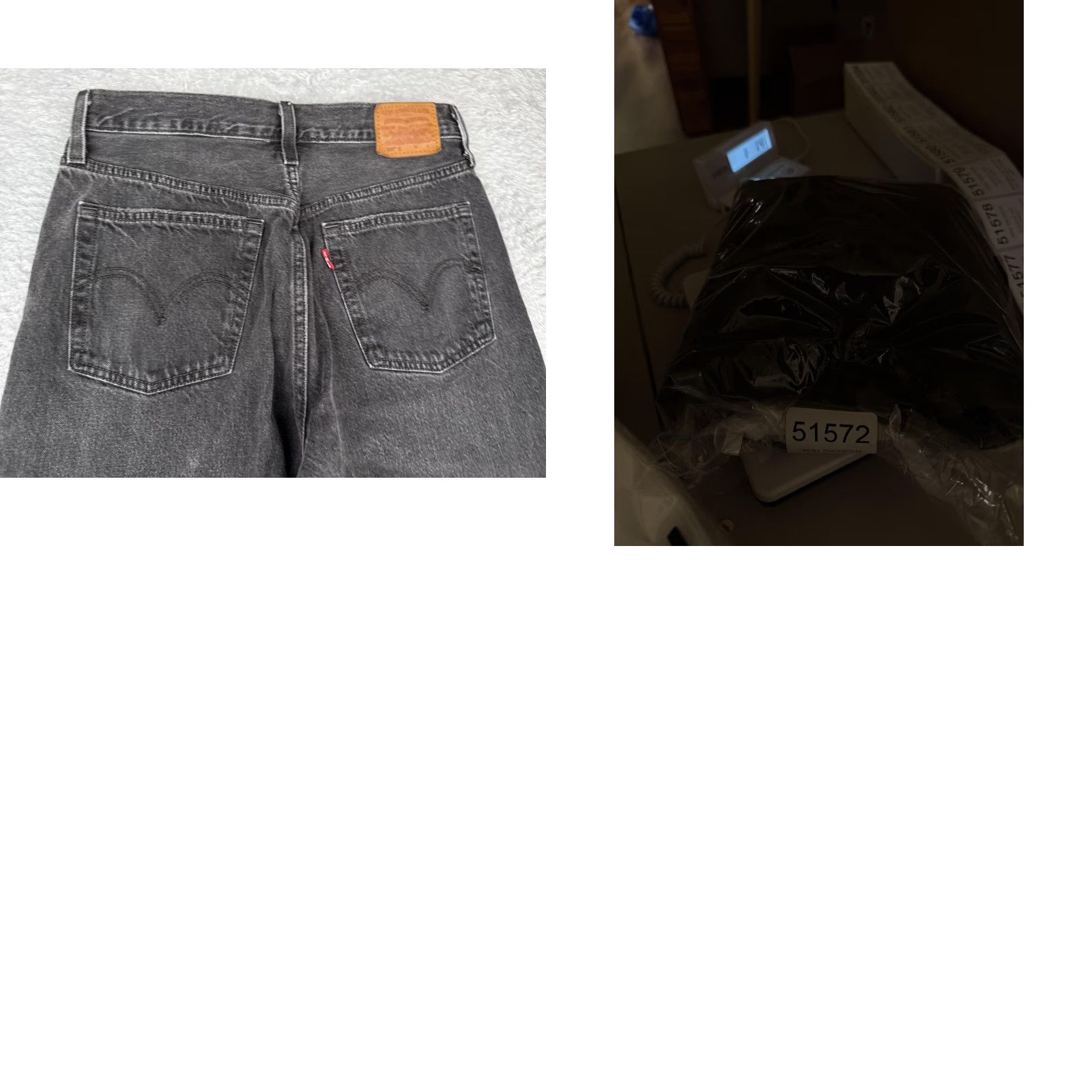 Levi's Levis Premium Jeans Womens 27x28 Black 501 Skinny Button Fly Distressed Cotton Size 27" / US 4 / IT 40 - 11 Thumbnail