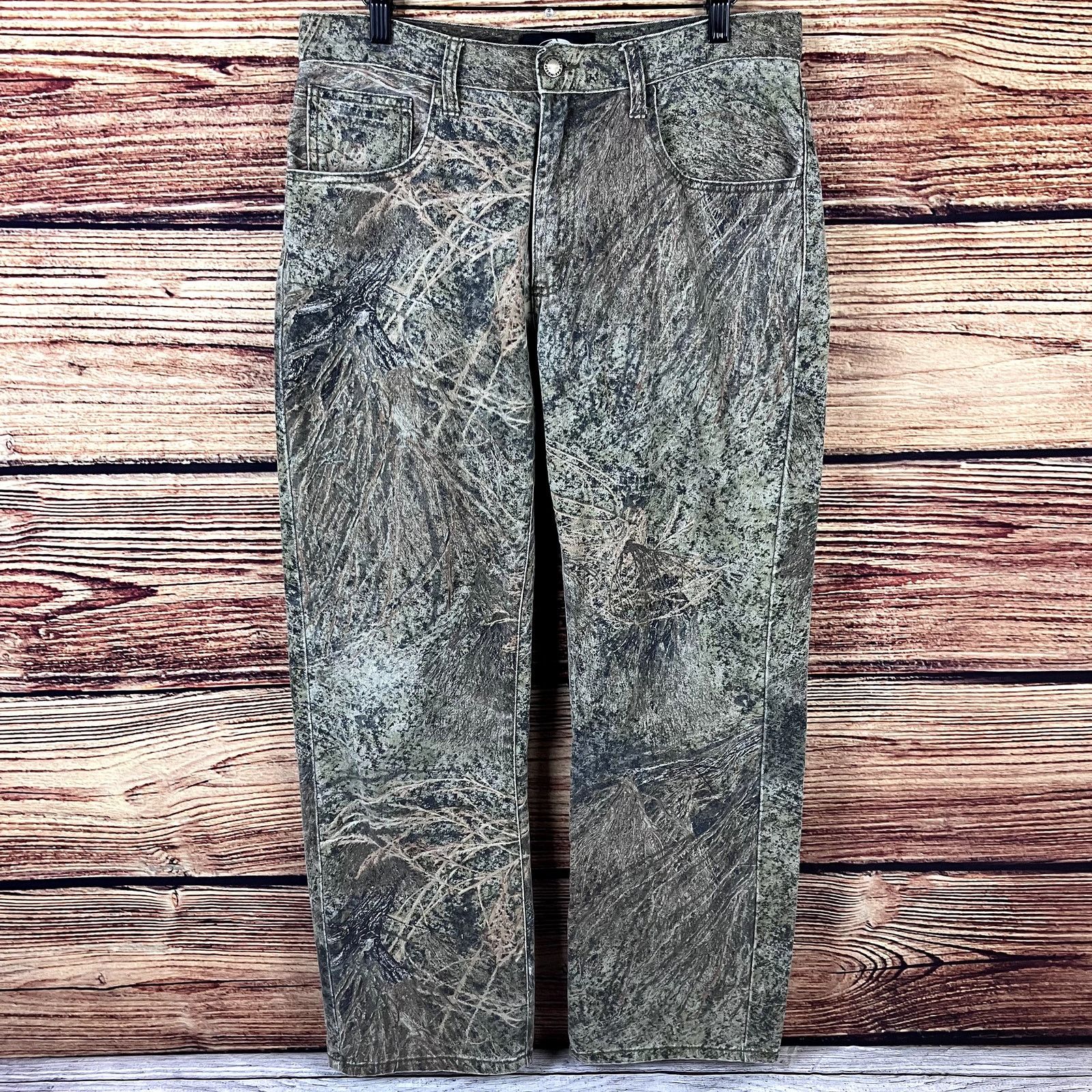Vintage Mossy Oak Camouflage Denim Straight Leg Jeans Size US 32 / EU 48 - 2 Thumbnail