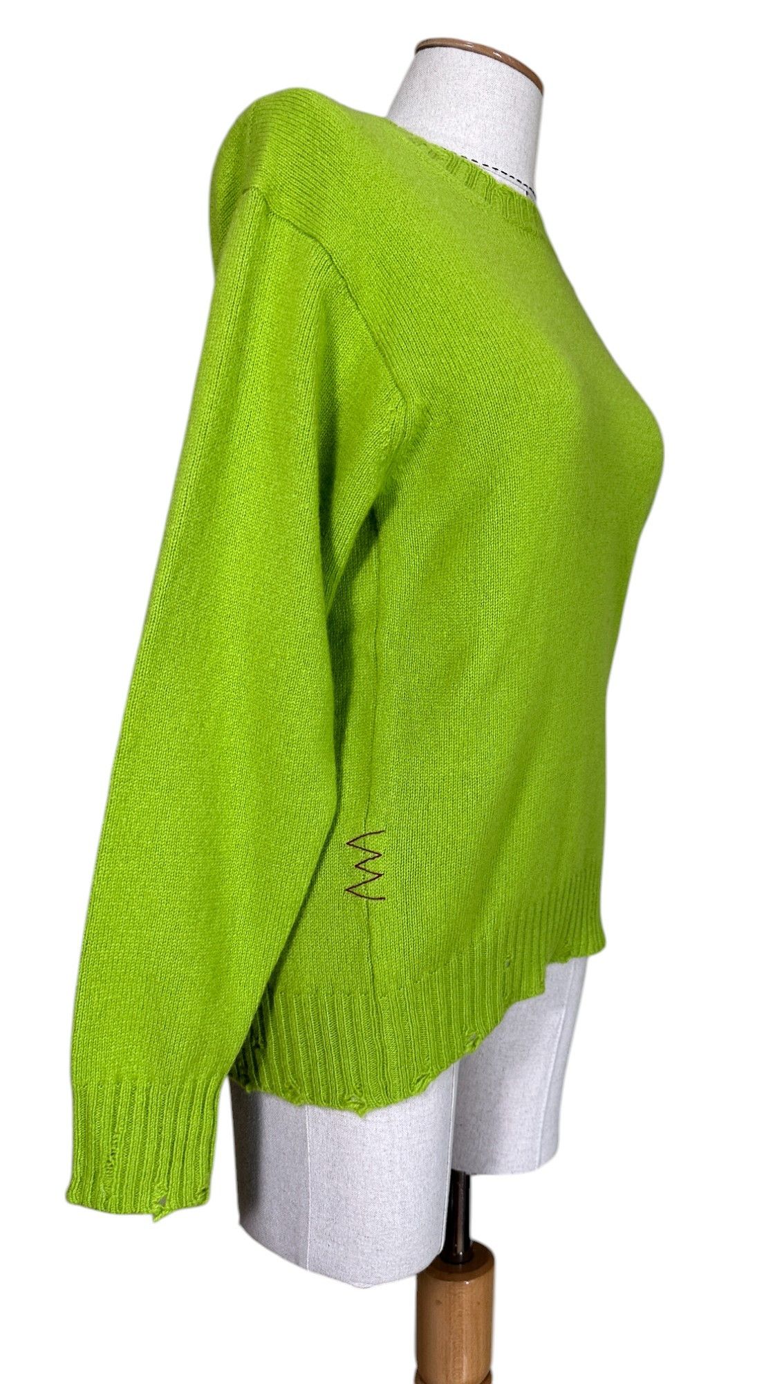 Designer Amaranto Green Wool Sweater Size XL / US 12-14 / IT 48-50 - 6 Thumbnail