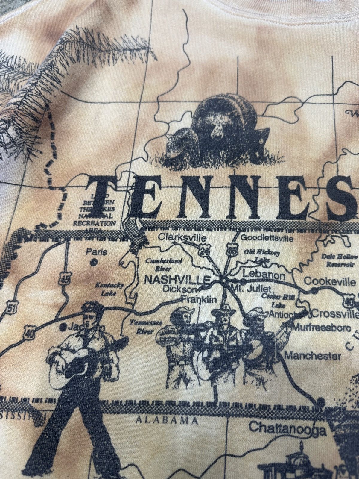 Vintage Vintage 1992 Sneaky Tees Tennessee Maps OVP sweatshirt Size US XL / EU 56 / 4 - 6 Thumbnail