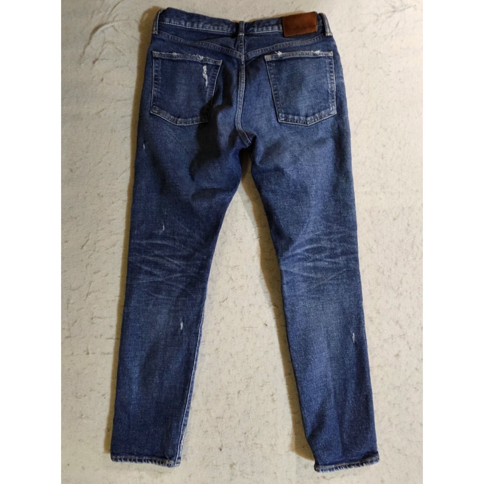 MOUSSY MOUSSY Jeans Distressed Straight Leg Button Fly Womens Sz 27 Japan Denim Blue 28 Inseam Regular Rise Low Vintage No Superman? Size 27" / US 4 / IT 40 - 6 Thumbnail