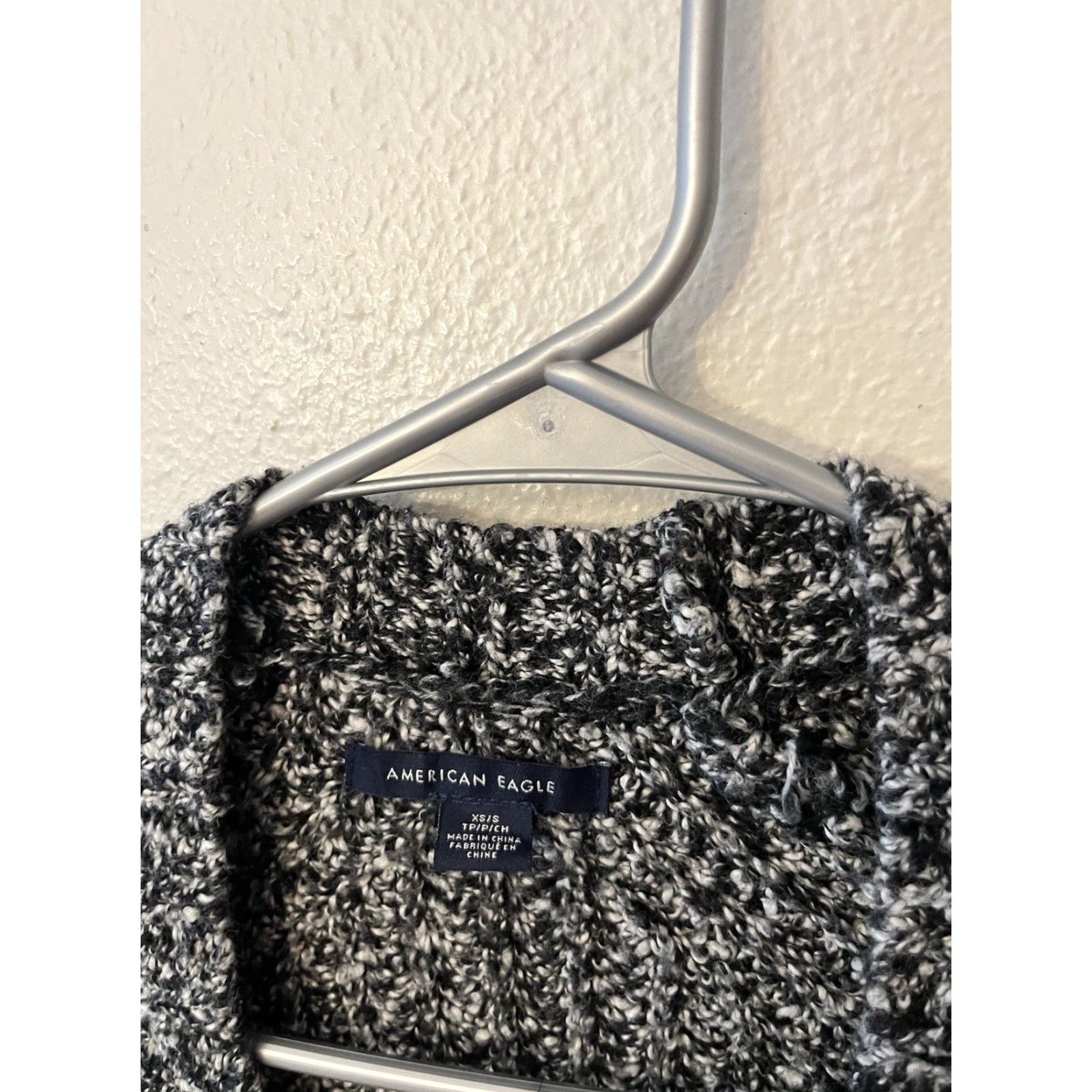 American Eagle Outfitters American Eagle Outfitters Sweater Women XS/S Cardigan Hooded Open Front Gray Solid Knit Size XS / US 0-2 / IT 36-38 - 3 Thumbnail