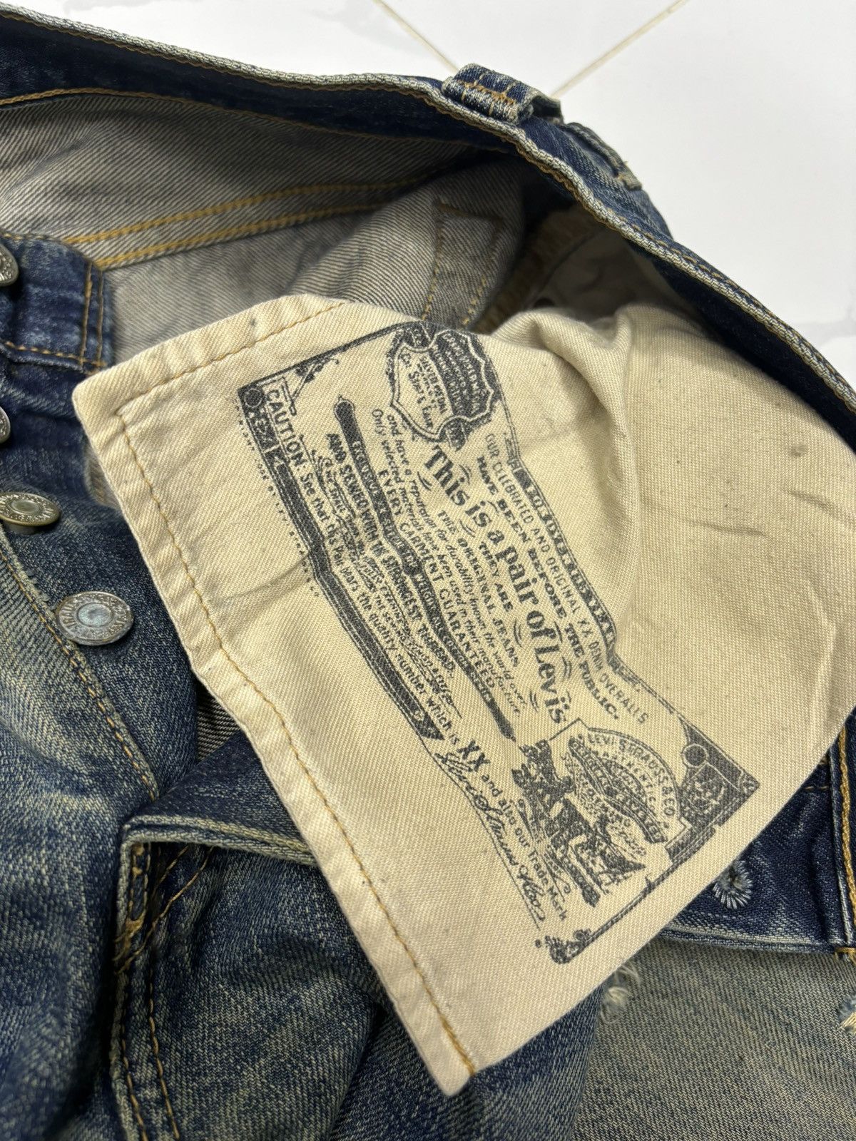 Levi's 🔥Levis 501 Japan Distressed Denim Jeans Size US 30 / EU 46 - 14 Thumbnail