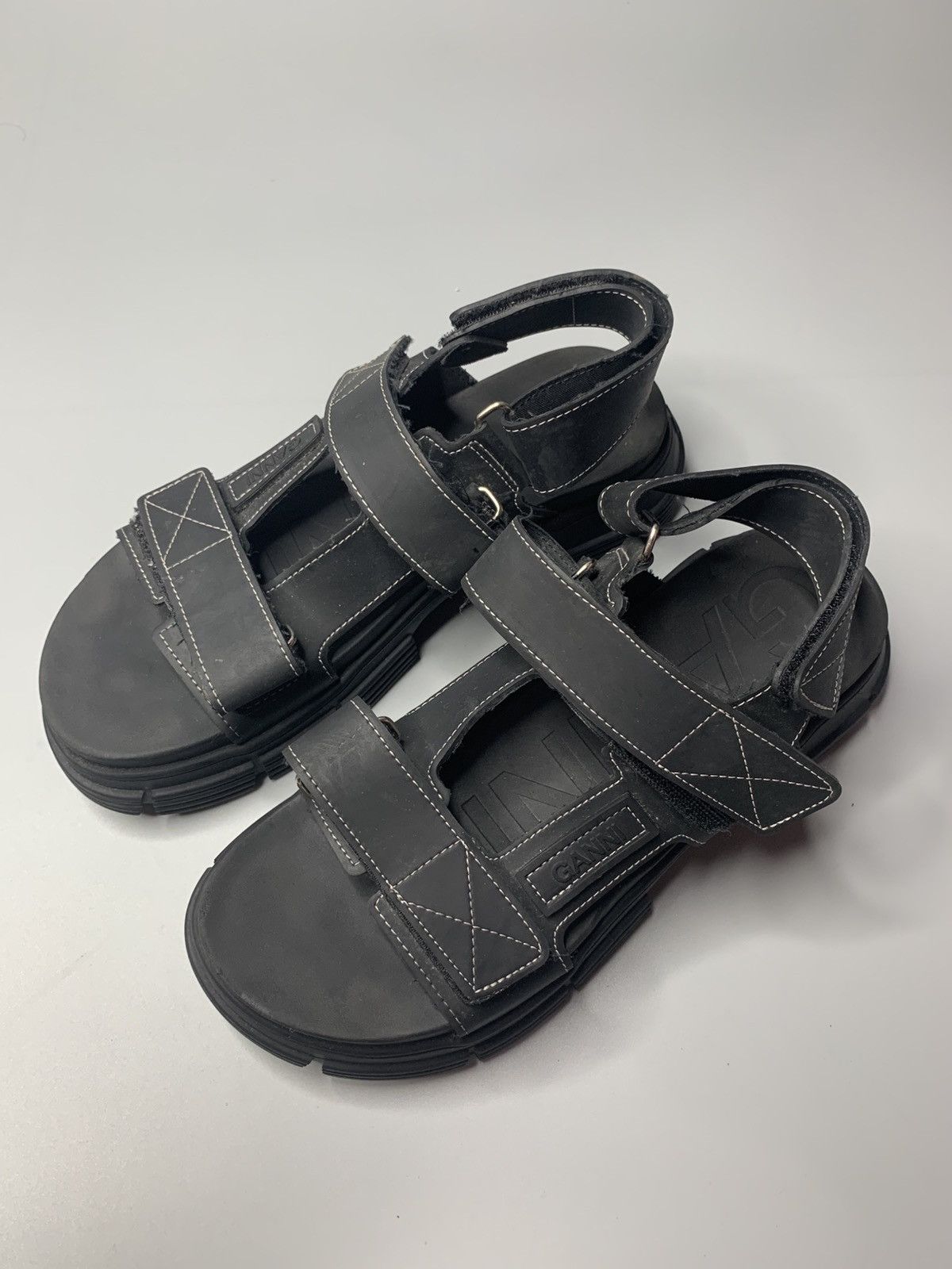 Ganni Ganni Recycled Rubber Sandals Size US 9 / IT 39 - 2 Thumbnail