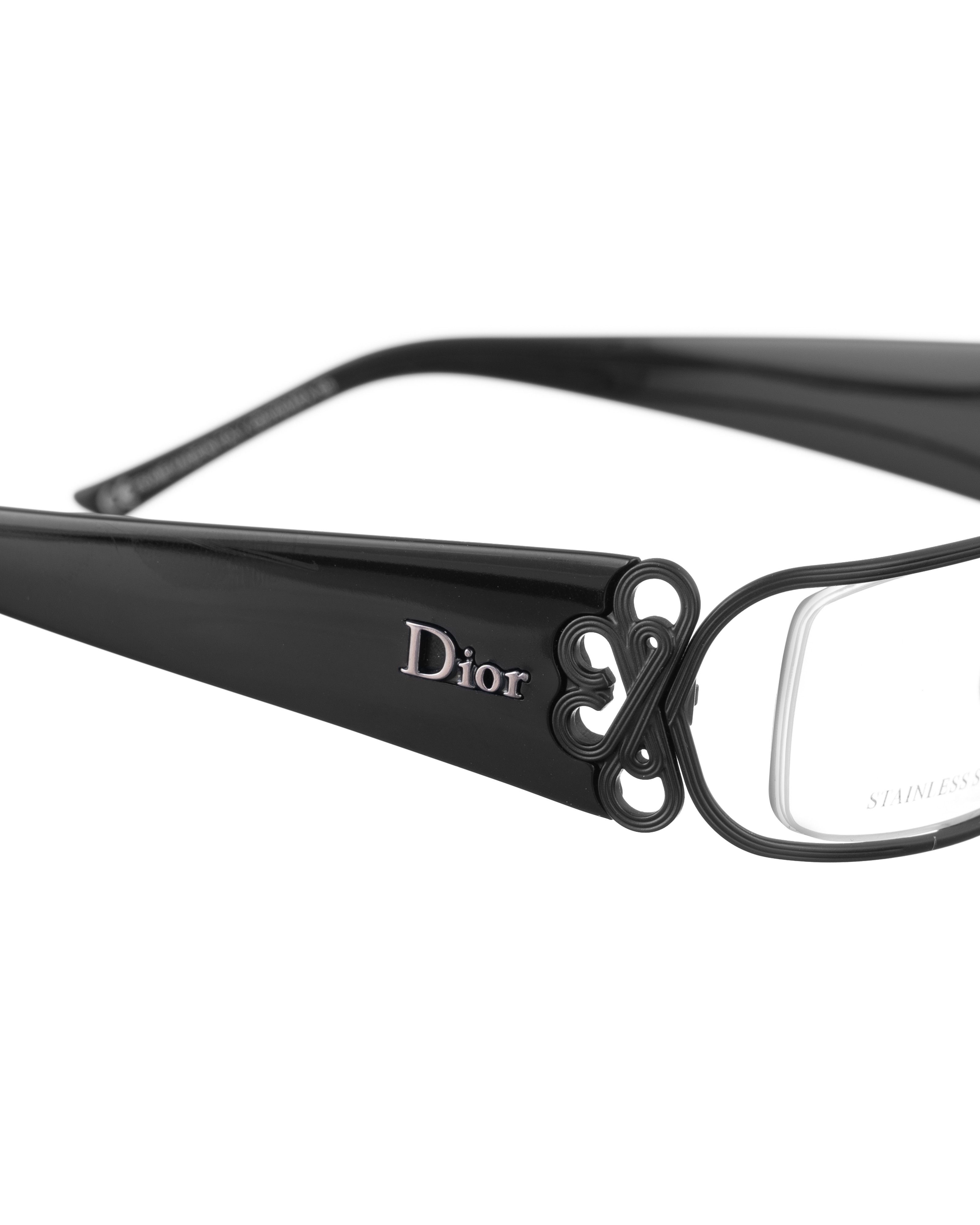 Dior Dior SS08 Black Glasses with Abstract Details on Temples Size ONE SIZE - 2 Thumbnail