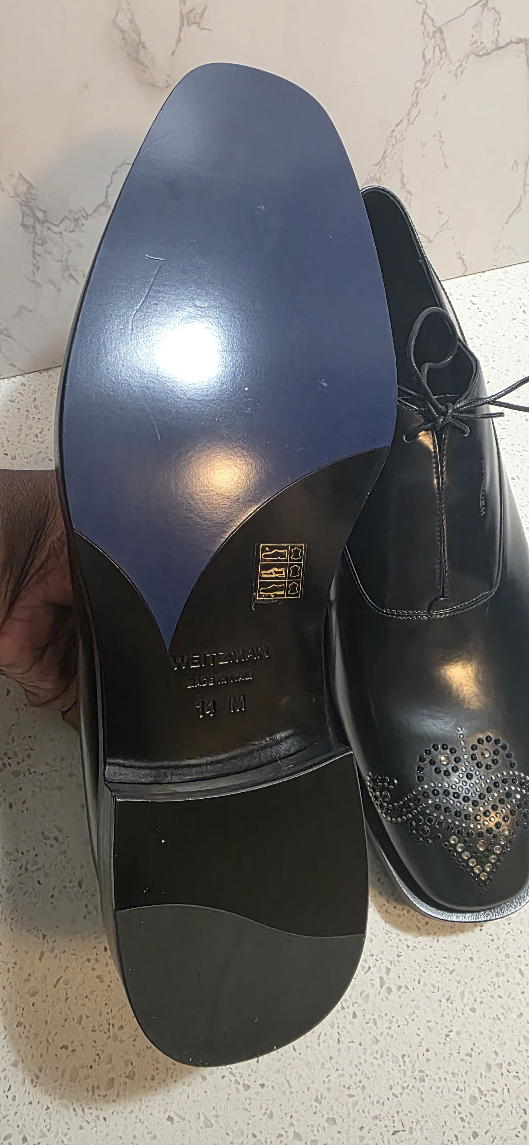 Stuart Weitzman Stuart Weitzman Royce Runway Wingtip leather derby Sz 14 Size US 14 / EU 47 - 9 Thumbnail