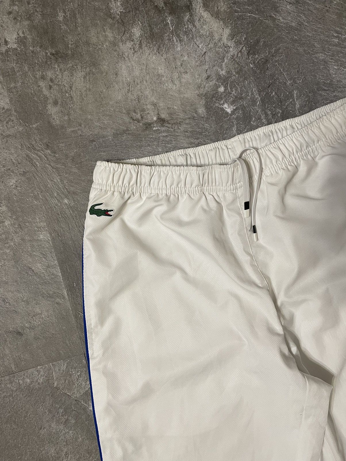 Lacoste Vintage Lacoste White Nylon Track Pants Y2K Drill Style Rare Size US 28 / EU 44 - 2 Thumbnail