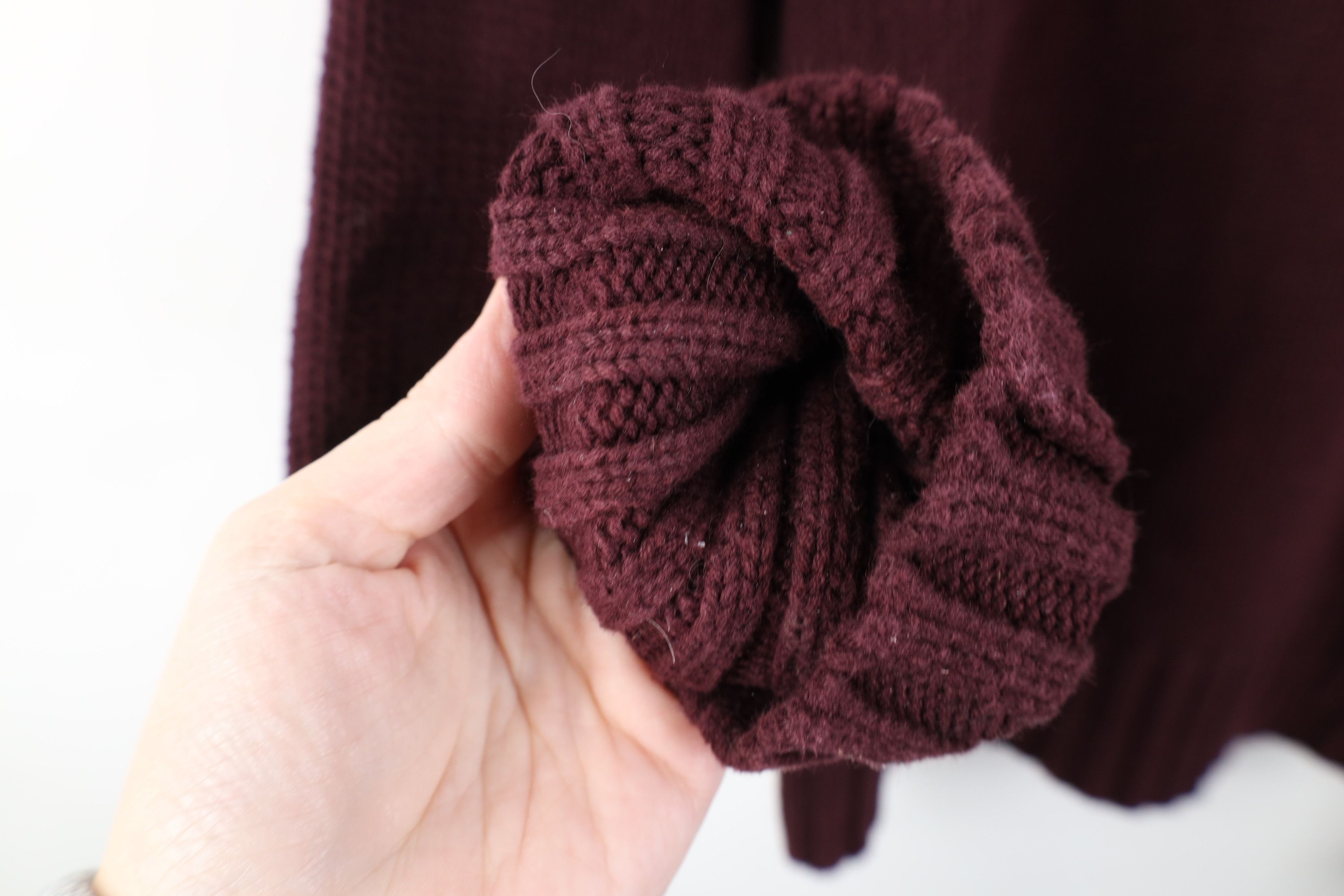 Ralph Lauren Vintage 80s 90s Ralph Lauren Ribbed Knit Sweater Maroon Size US S / EU 44-46 / 1 - 7 Thumbnail