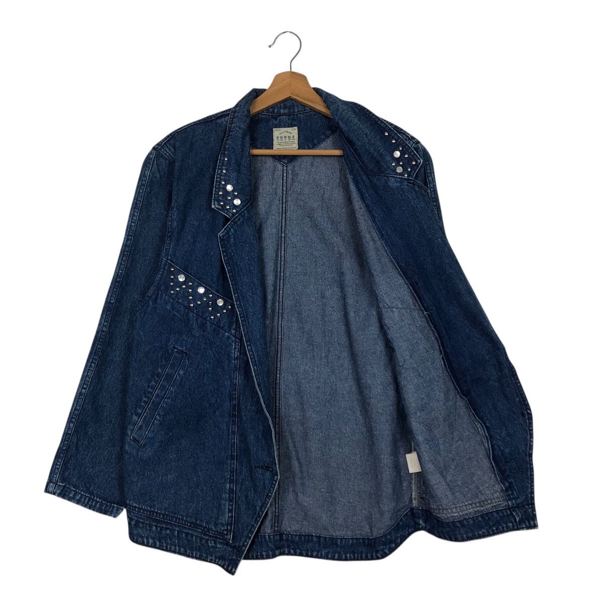 Japanese Brand 📌Vintage Biker Denim Jacket Indigo Cetra Issey Miyake Size US M / EU 48-50 / 2 - 12 Thumbnail