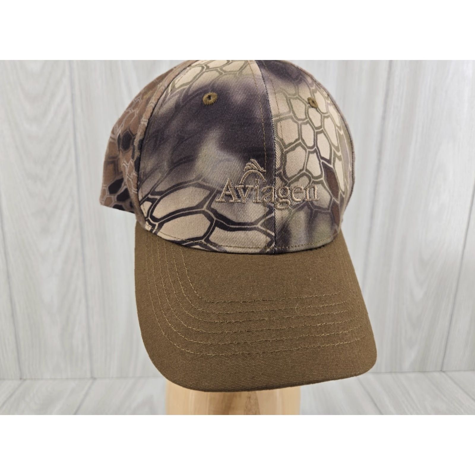Vintage Aviagen Kryptek Camo Hunting Outdoor Hat Cap Strap Back Camouflage Mens One Size Brown Adjustable Cap Size ONE SIZE - 3 Thumbnail