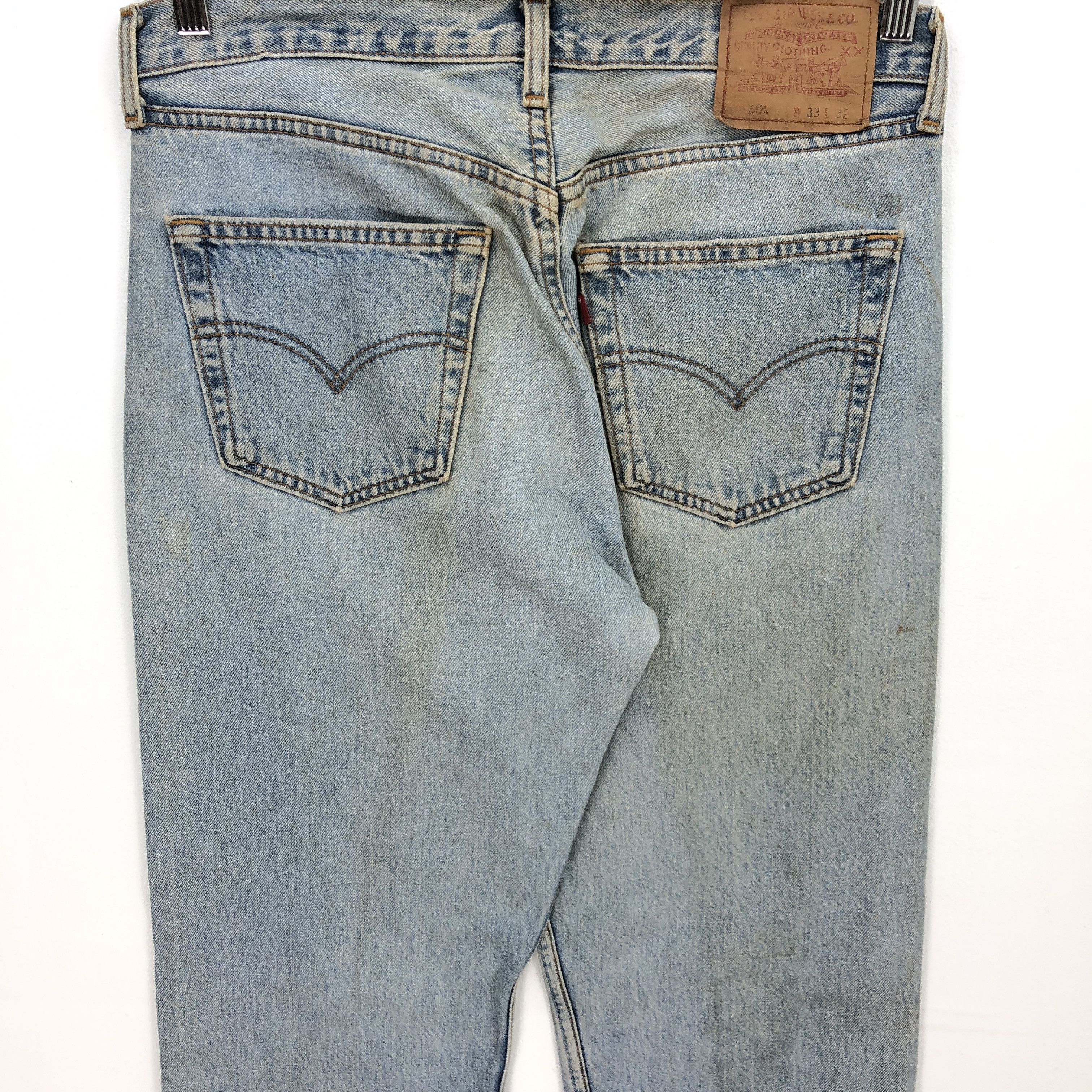 Levi's Vintage Levis 501 Sun Faded Jeans Levi's Light Wash Denim Size US 32 / EU 48 - 4 Thumbnail