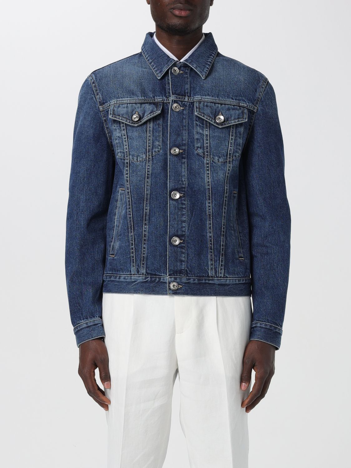 image of Brunello Cucinelli Jacket Men Denim (Size Medium)