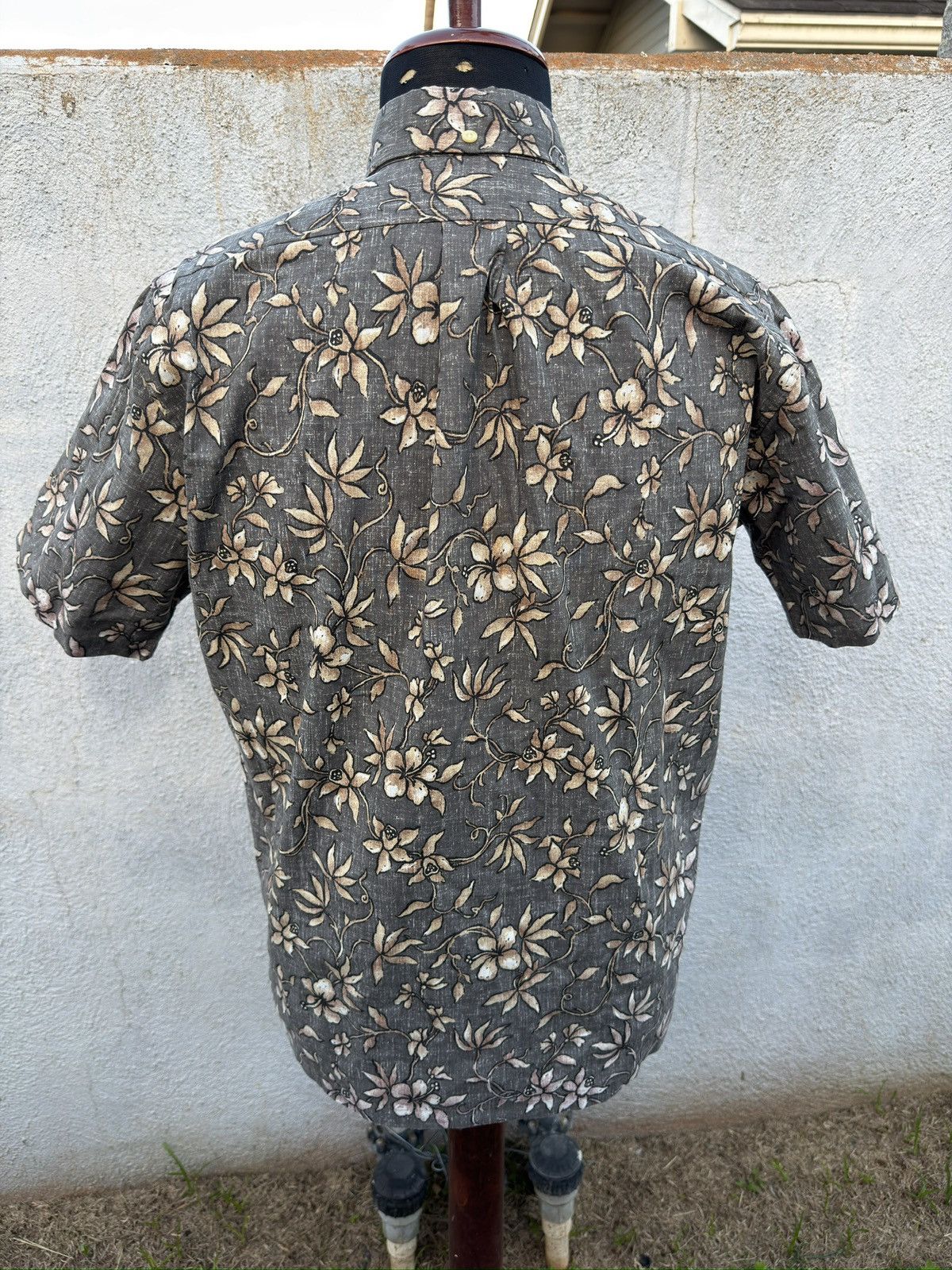 Reyn Spooner PreOwned Reyn Spooner Gray/Beige Hawaiian Print Men's Small Size US S / EU 44-46 / 1 - 2 Thumbnail