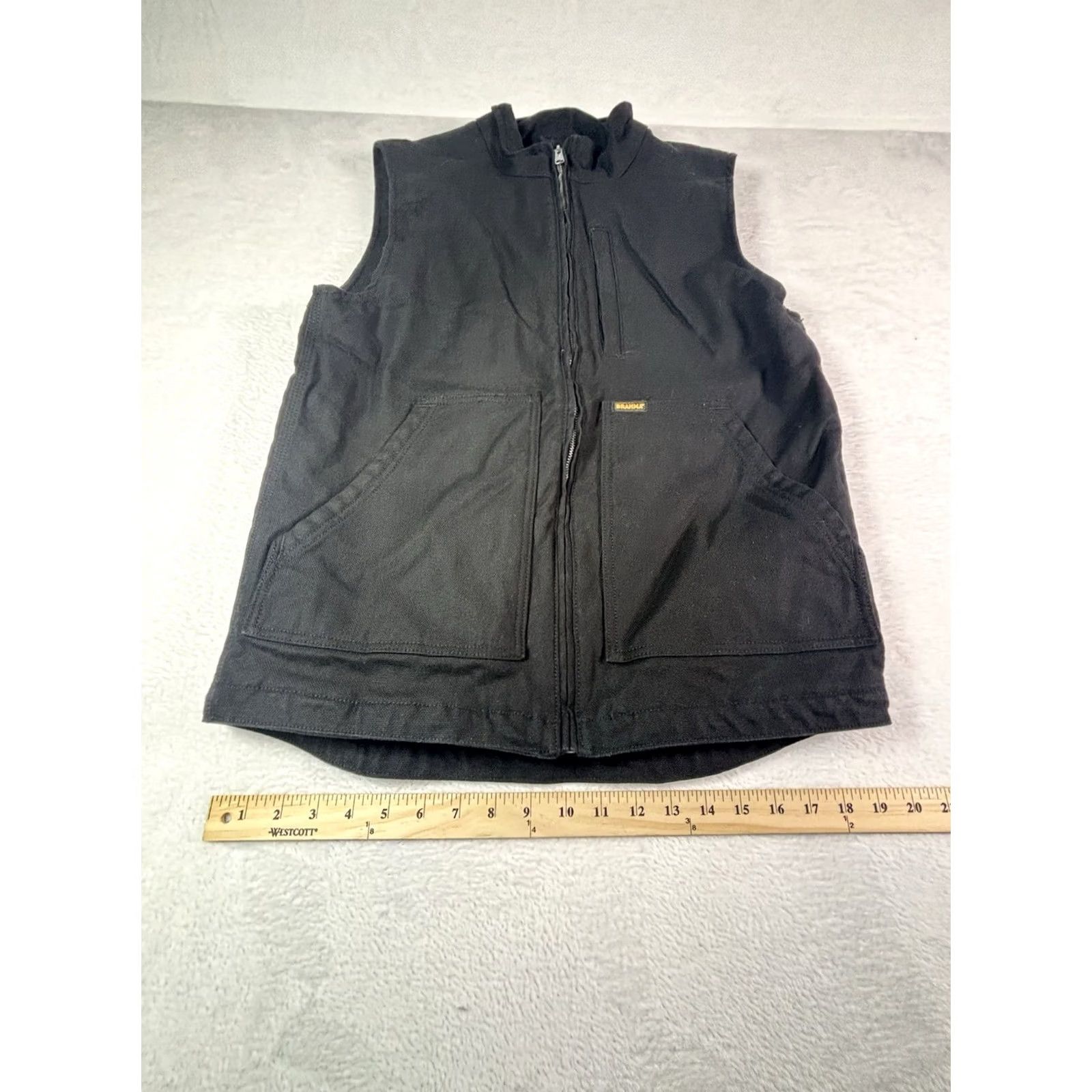 Vintage BRAHMA Vest Duck Canvas Outdoor Size Small 34-36 Black Hunting Hiking Workwear Mens Vest Size US S / EU 44-46 / 1 - 4 Thumbnail