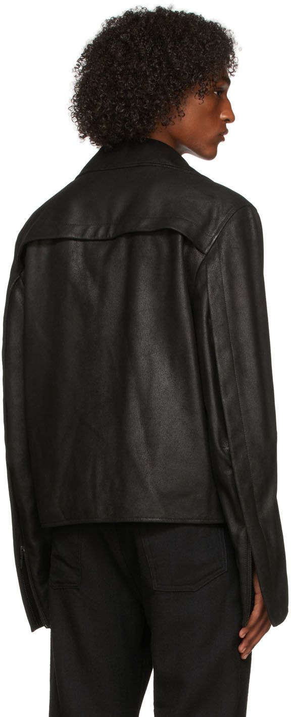 Ann Demeulemeester NWT ANN DEMEULEMEESTER BLACK LEATHER THEO BIKER JACKET, M Size US M / EU 48-50 / 2 - 16 Thumbnail