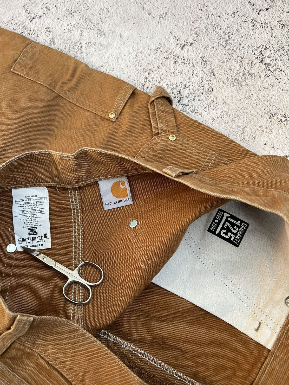 Carhartt × Vintage 125 Year Anniversary Double Knee Carhartt work pants Size US 36 / EU 52 - 9 Thumbnail