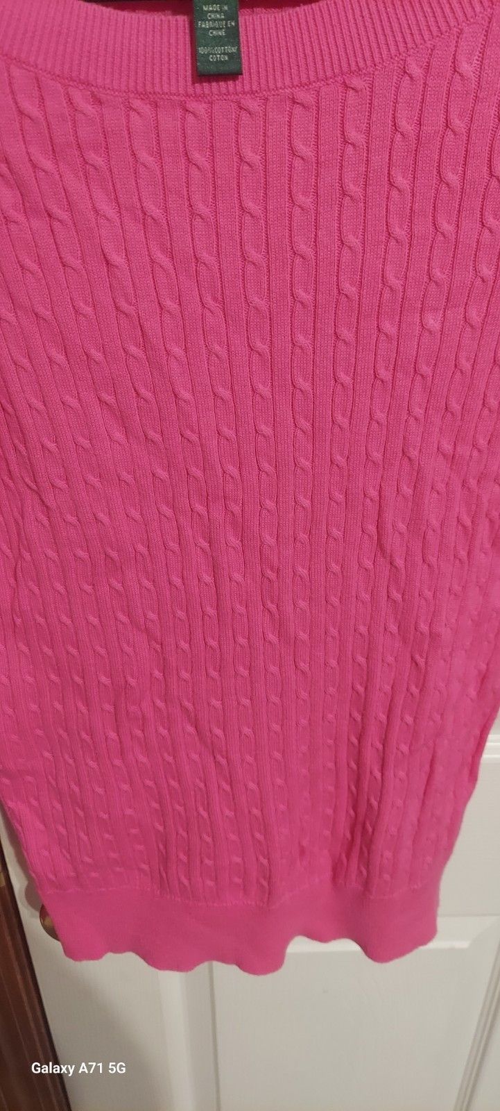 Ralph Lauren Lauren by Ralph Lauren Women Pink Pullover Sweater M Petite Size XXS / US 00 / IT 34 - 6 Thumbnail