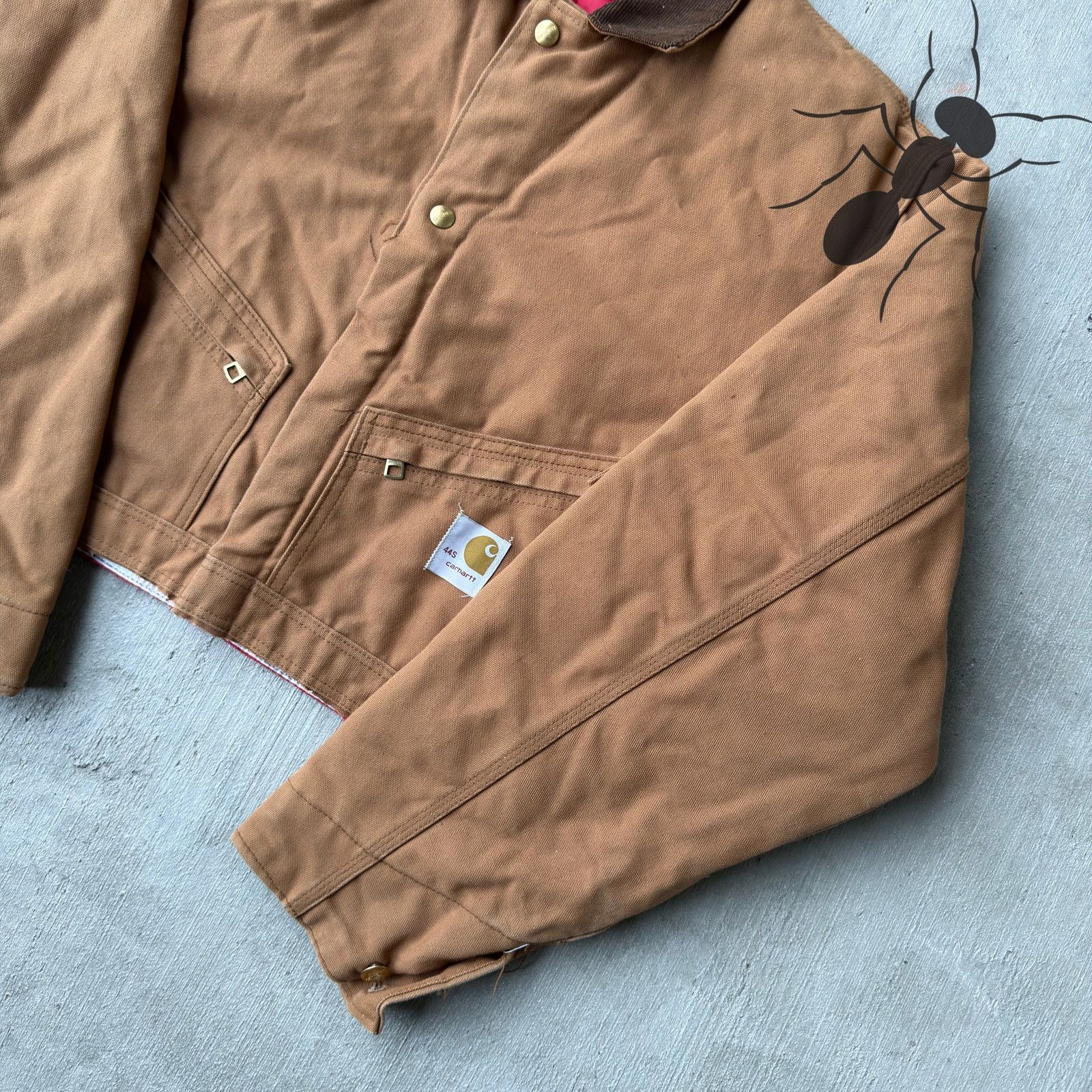 Carhartt × Vintage Carhartt brown cropped Detroit style work wear jacket Size US L / EU 52-54 / 3 - 4 Thumbnail